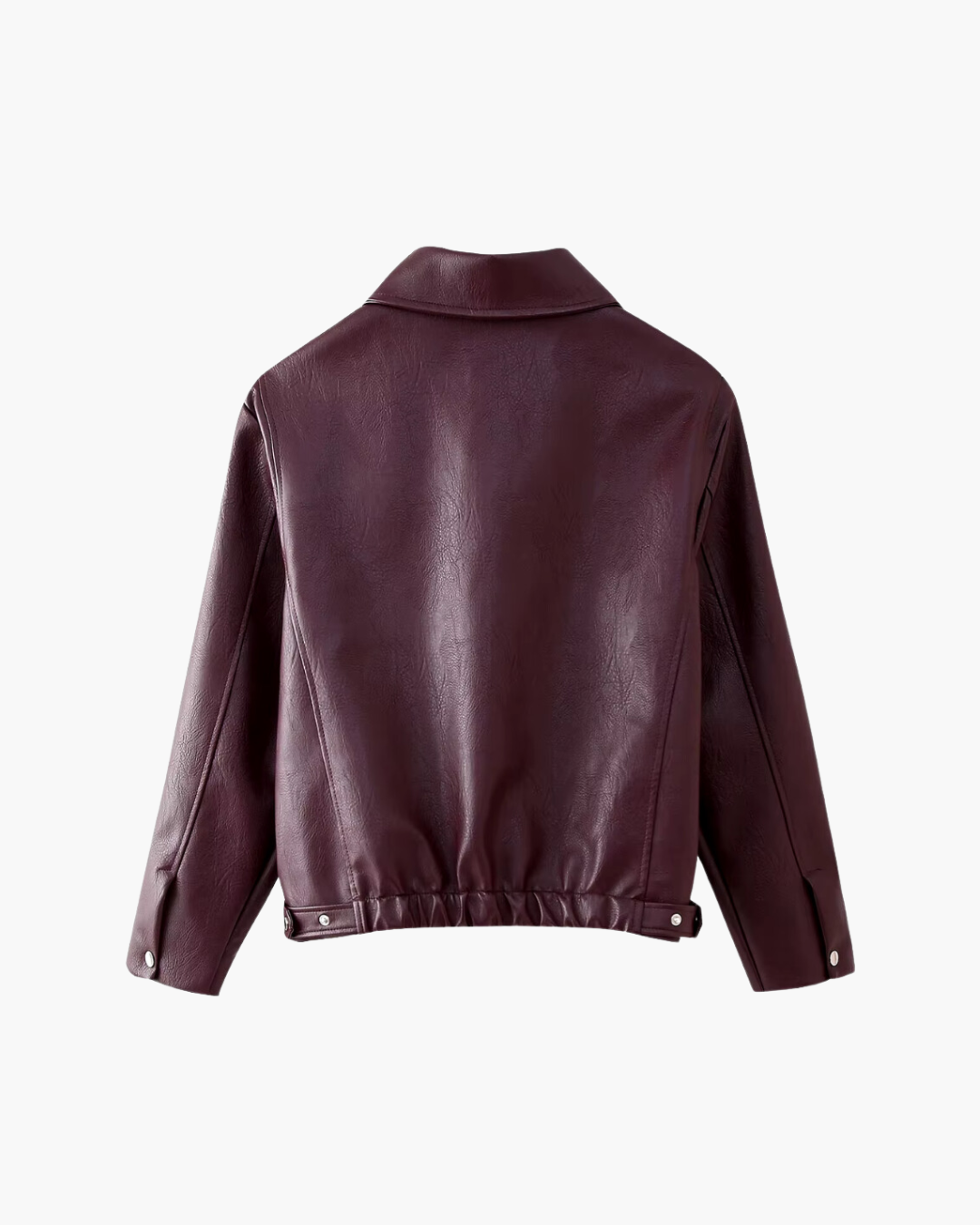 Vintage Oversized Leren Retro Jas voor Dames