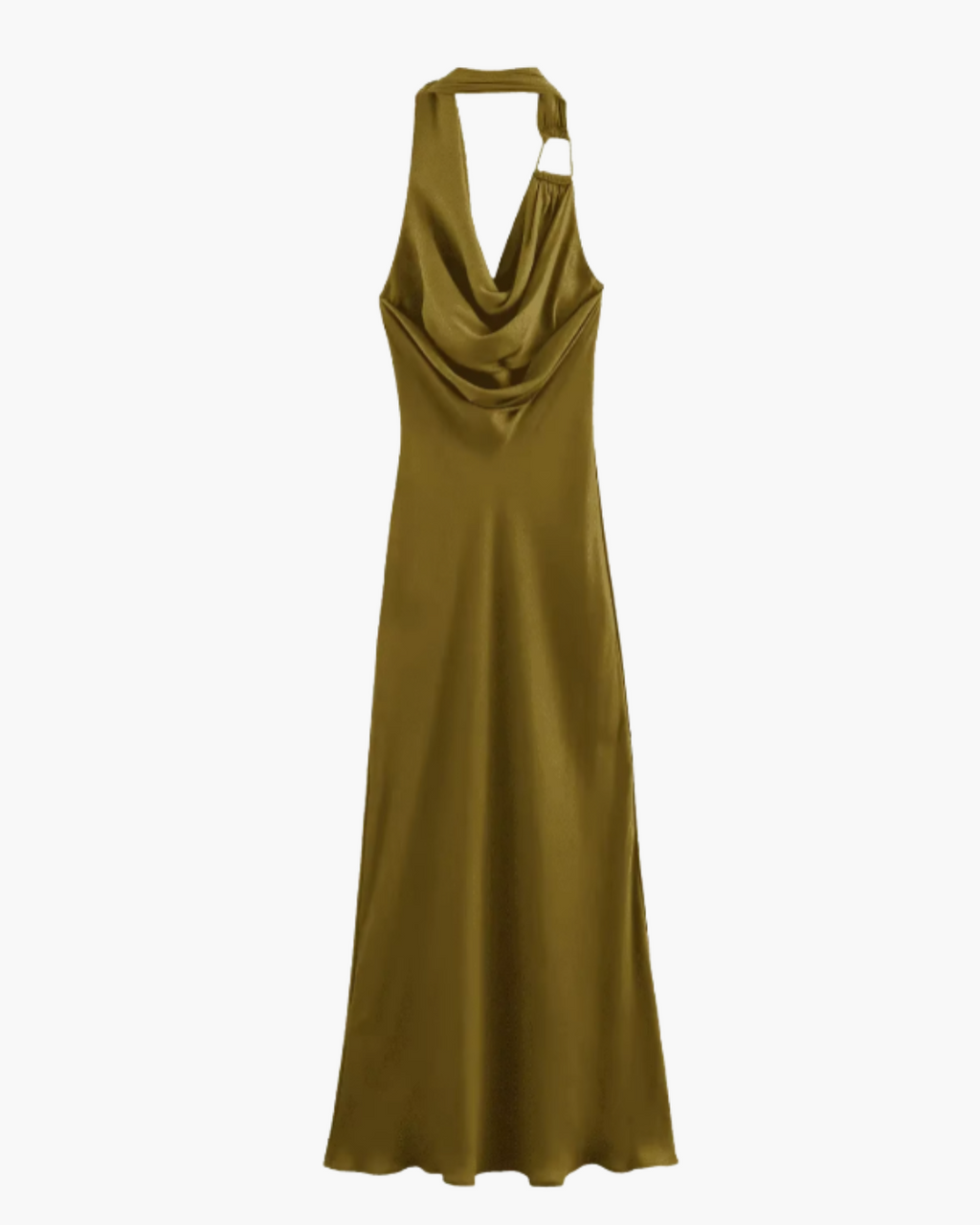 Satijnen Jurk Off-Shoulder met Open Rug voor Dames