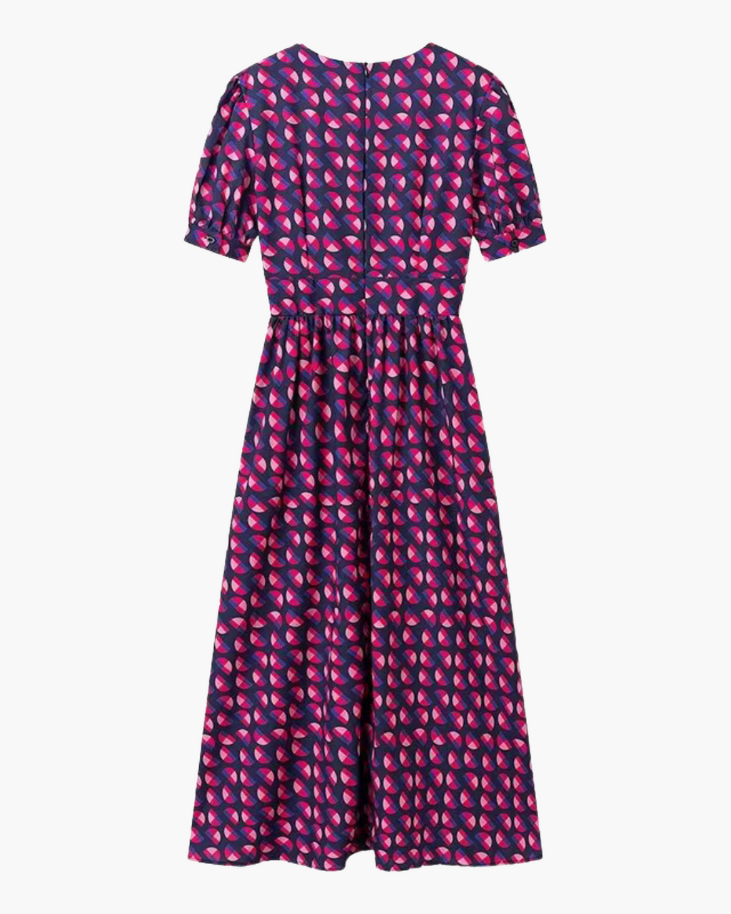 V-Hals Lange Jurk met Print en Zak voor Dames