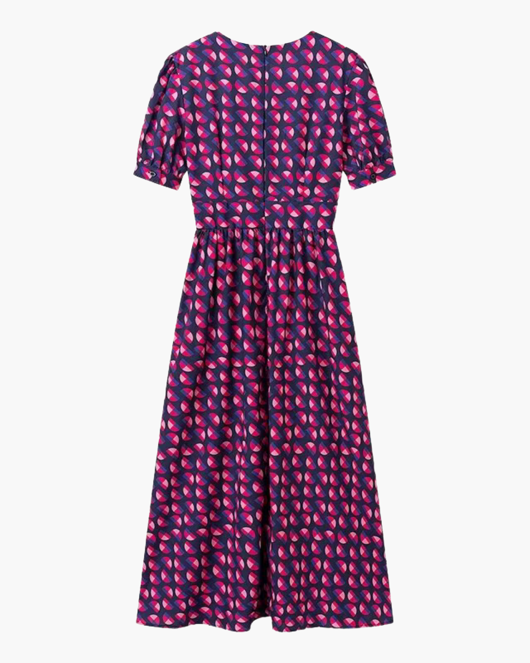 V-Hals Lange Jurk met Print en Zak voor Dames