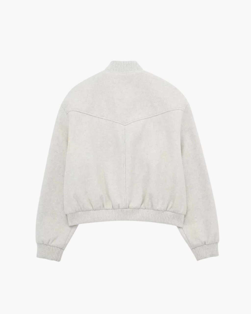 Cropped Tweed Bomberjack met Zakken en O-Hals voor Dames