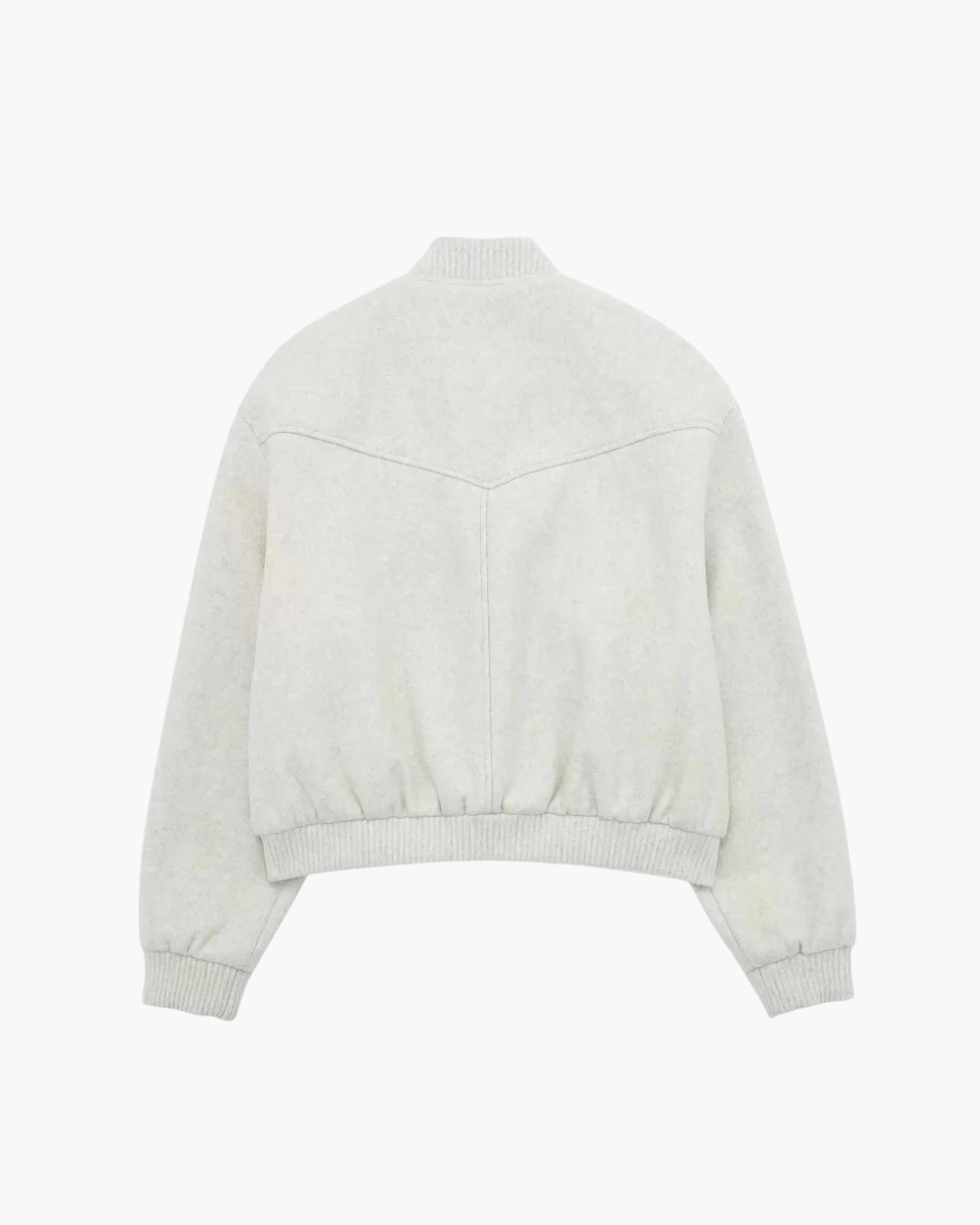 Cropped Tweed Bomberjack met Zakken en O-Hals voor Dames