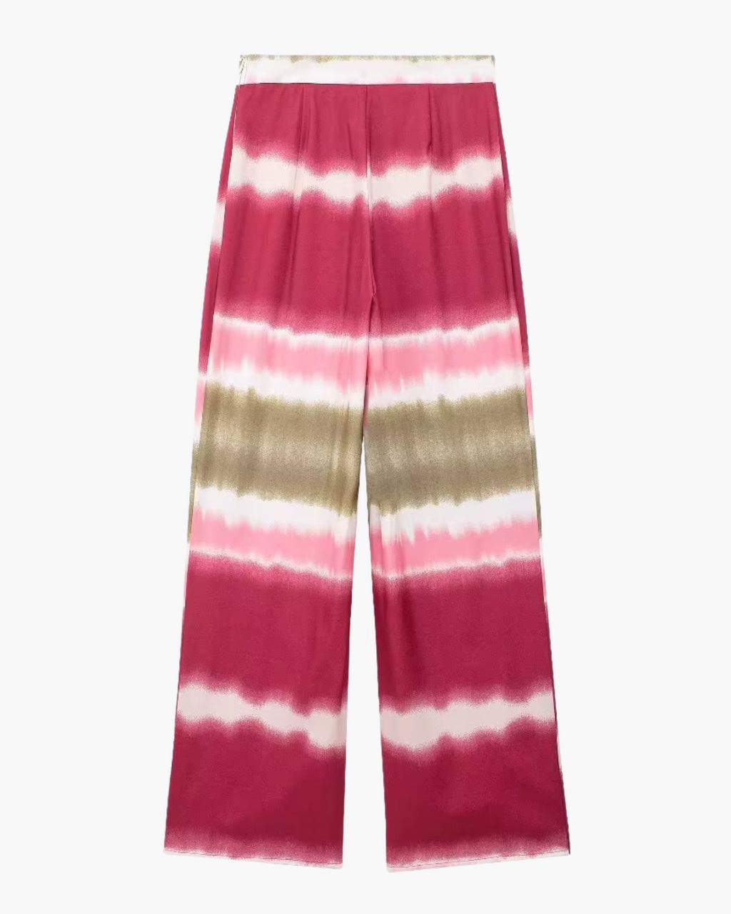 Chique Tie-Dye Wijde Pijpen Broek met Hoge Taille voor Dames