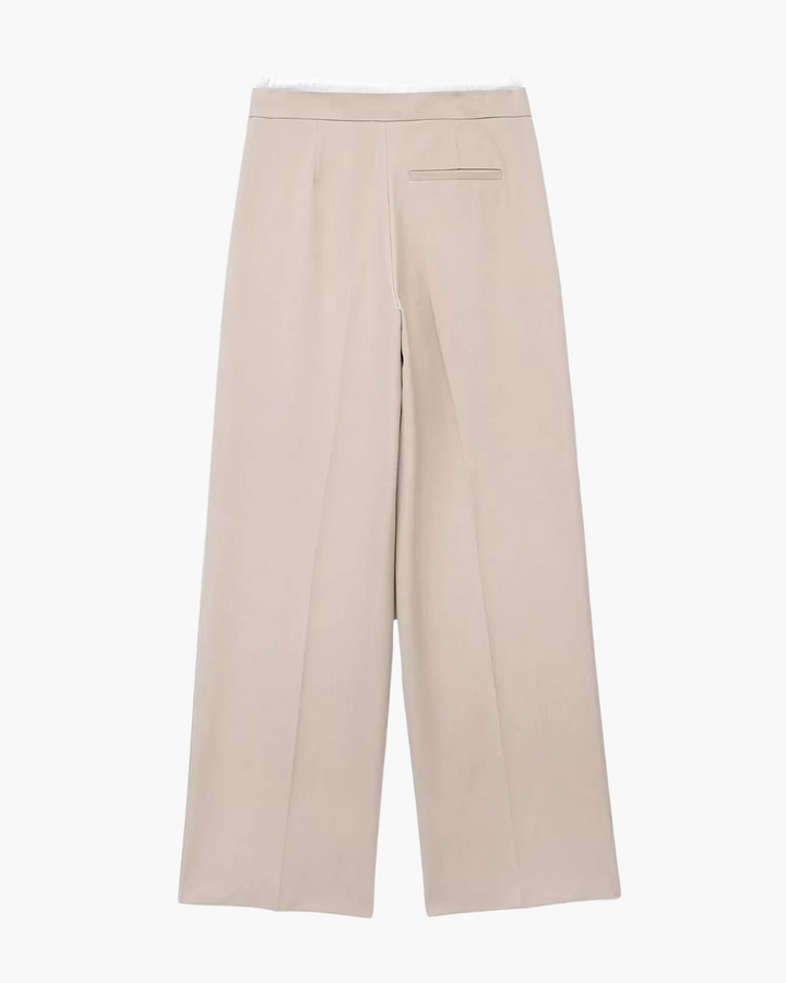 Vintage Rechte Broek met Trekkoord voor Dames