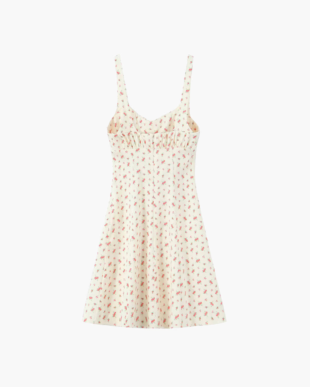 Korte Jurk met Vierkante Kraag en Bloemenprint voor Dames