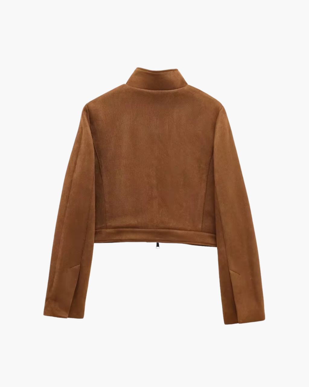 Suède Getextureerde Korte Zomer Jas voor Dames