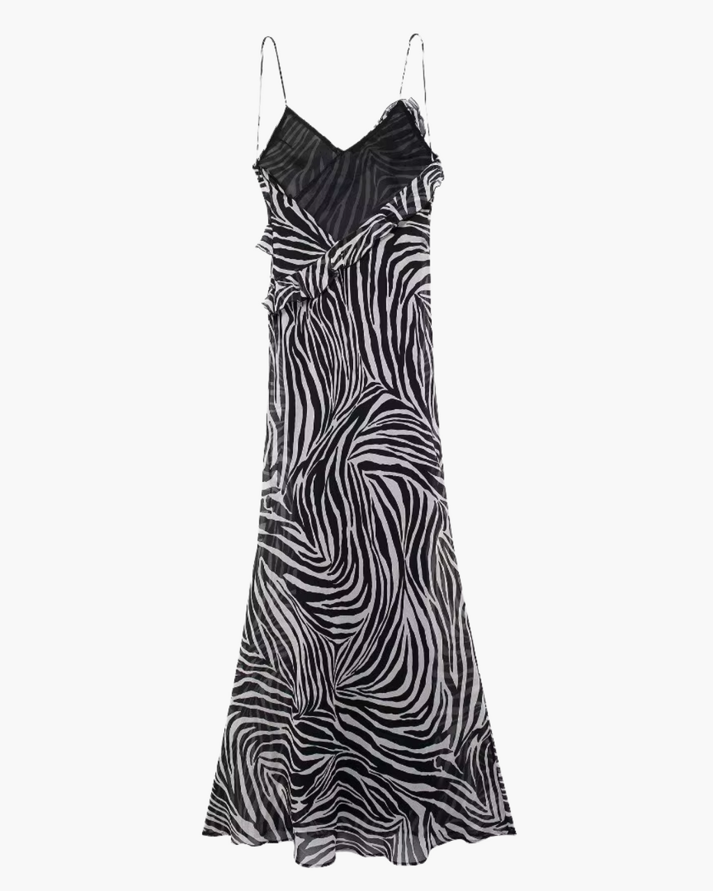 Vintage Cami Jurk met Bloemen en Zebra Print voor Dames