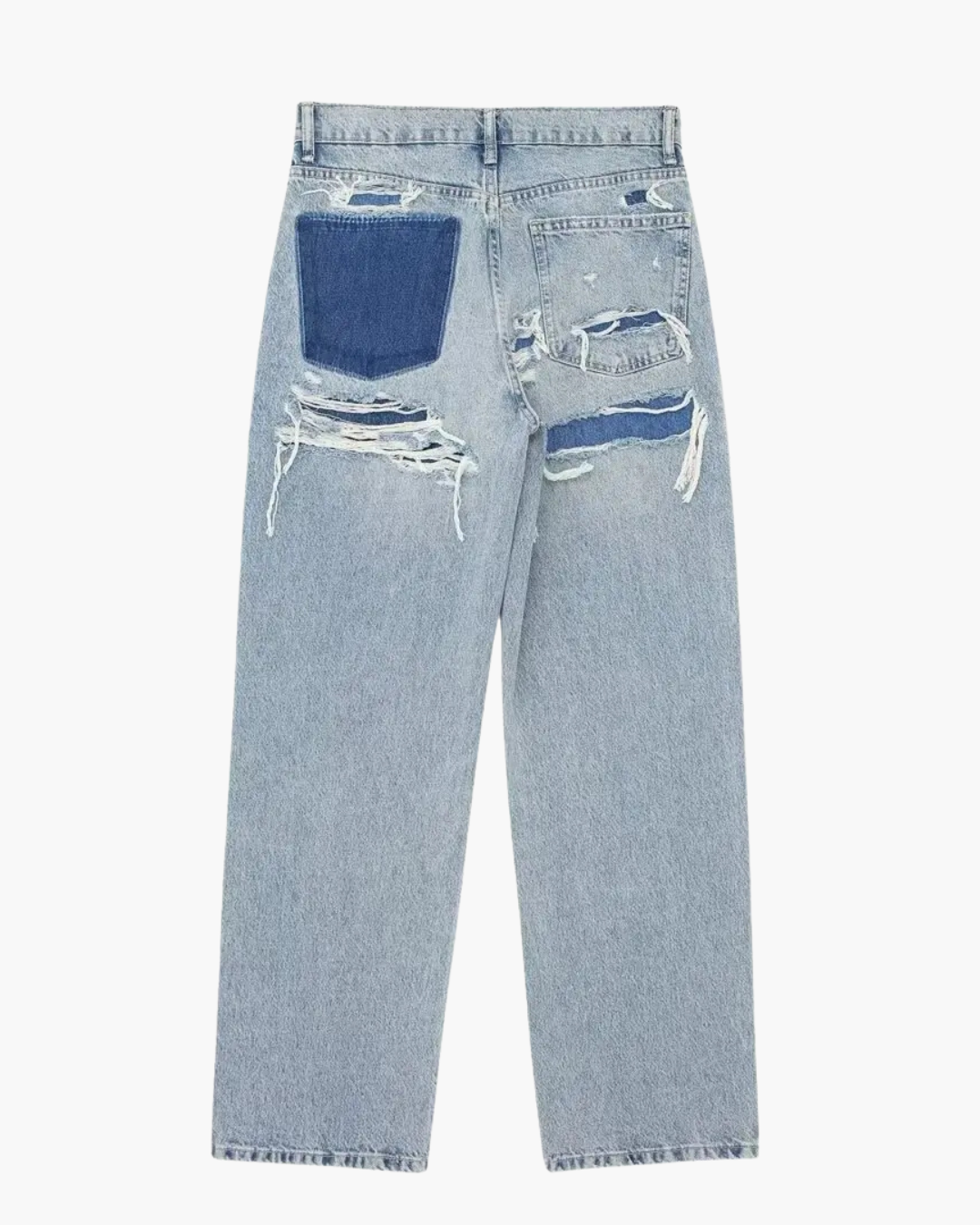 Vintage Denim Jeans met Gaten & Hoge Taille voor Dames