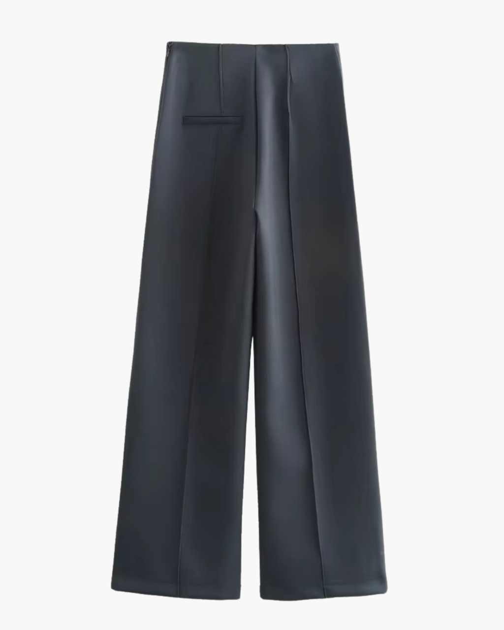 Hoge Taille Grijze Rechte Pijpen Broek voor Dames