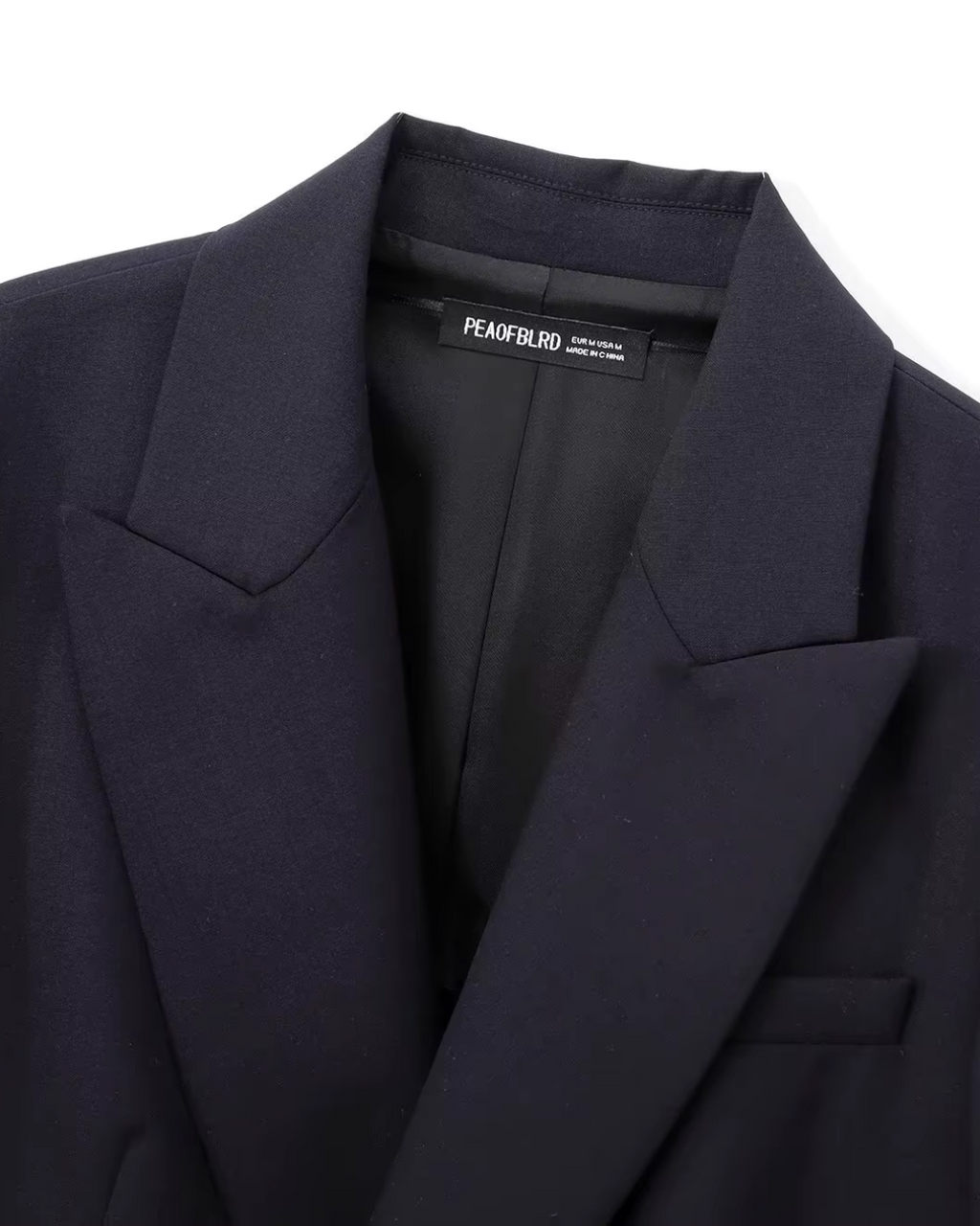 Elegante Luxe Marine Blauwe Blazer en Broek Set voor Dames