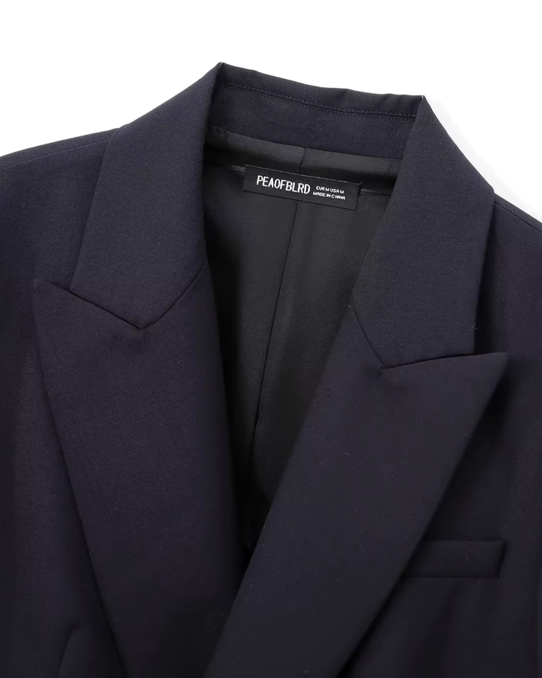 Elegante Luxe Marine Blauwe Blazer en Broek Set voor Dames