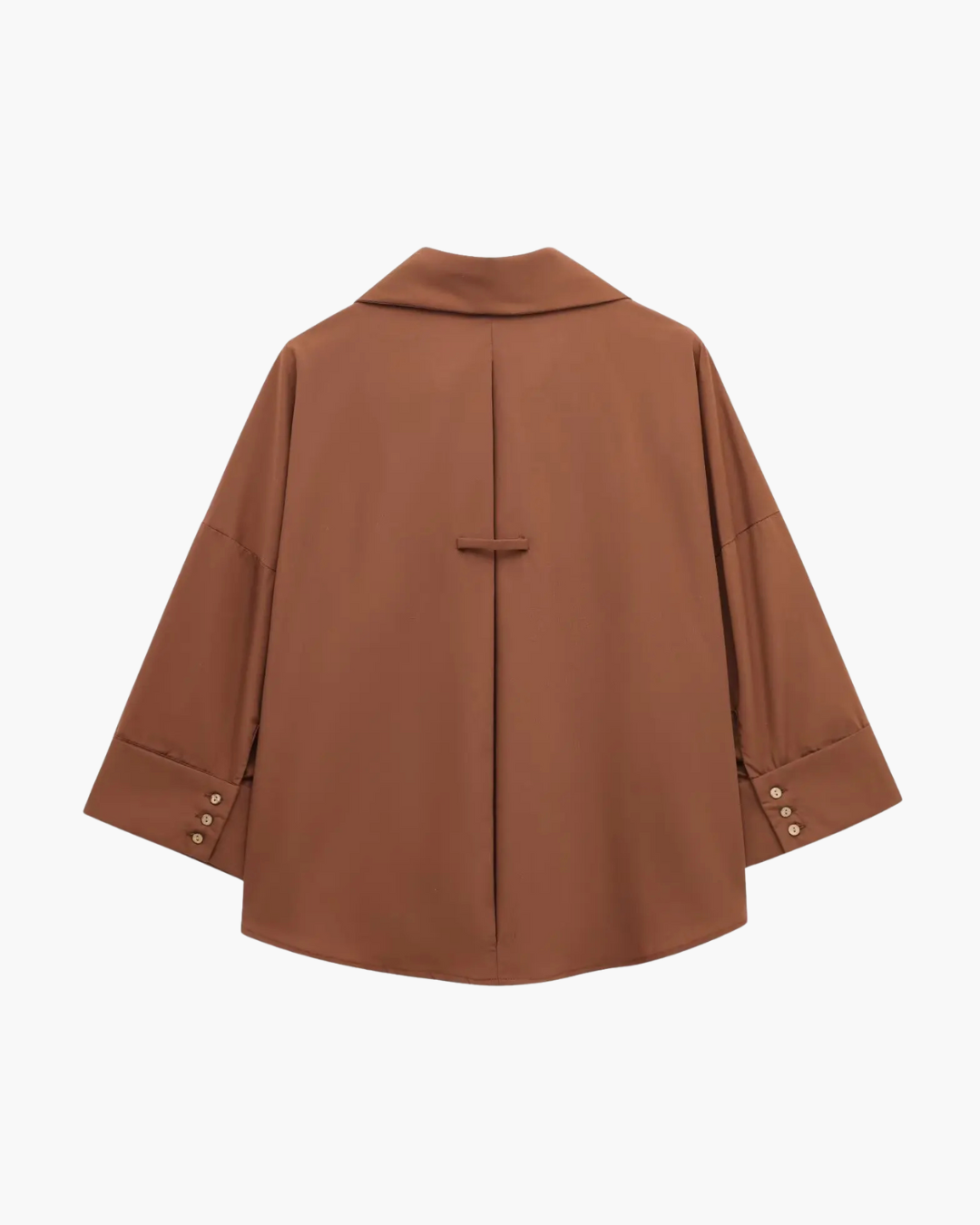 Oversized Blouse Dames – V-Hals & Faux Linnen