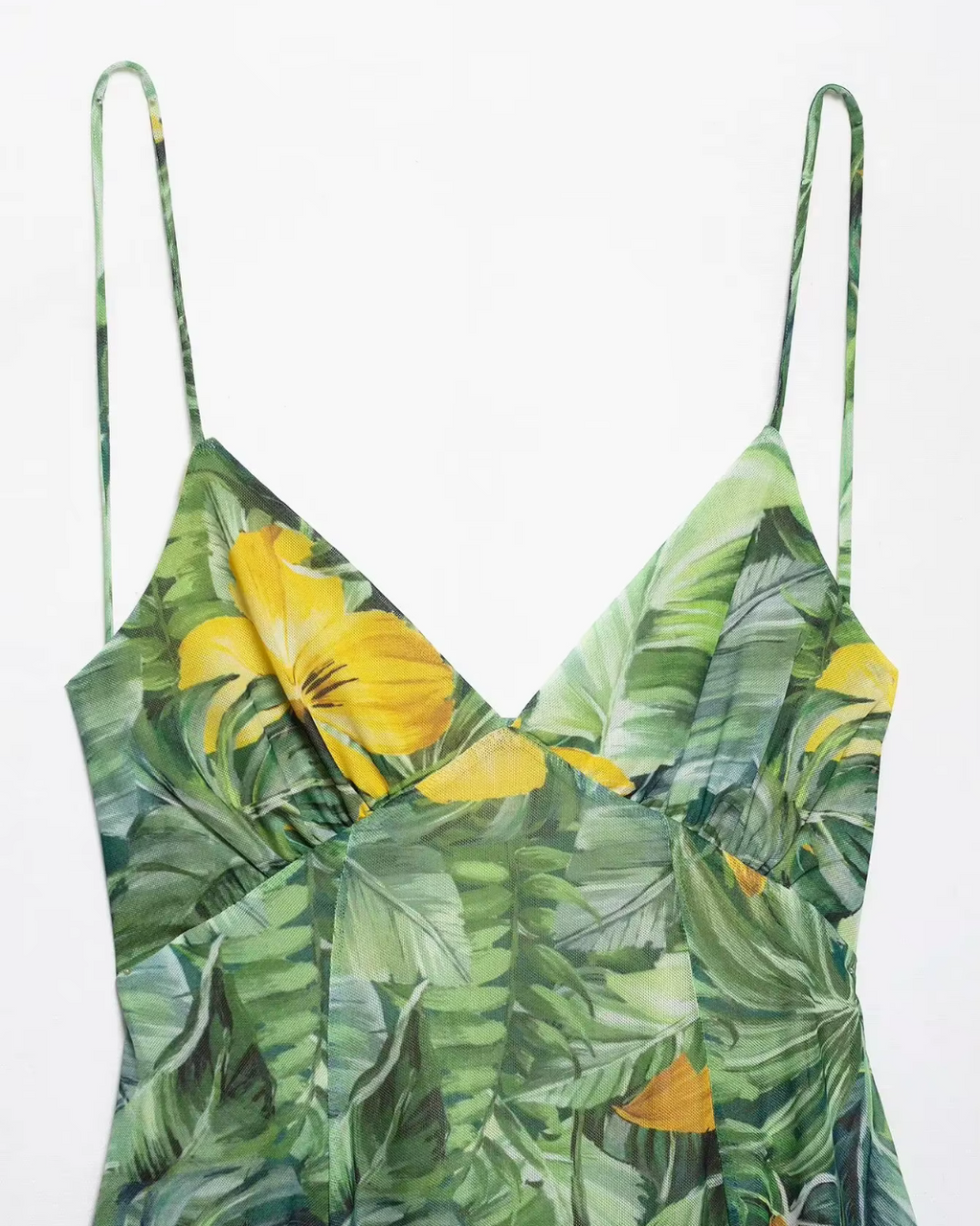 Mouwloze Mini-jurk met Print en Open Rug voor Dames