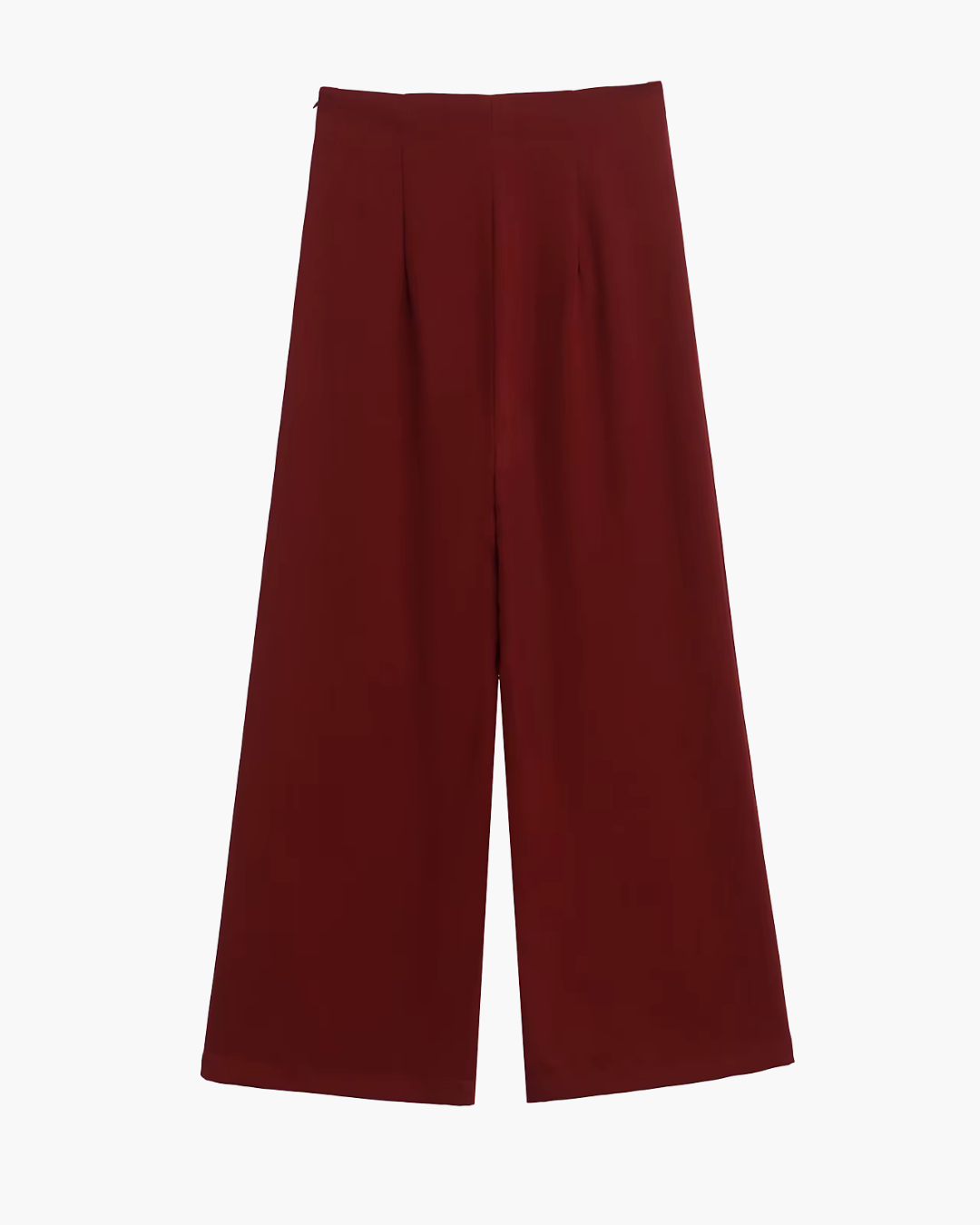 Rode Hoge Taille Wijde Pijpen Broek voor Dames