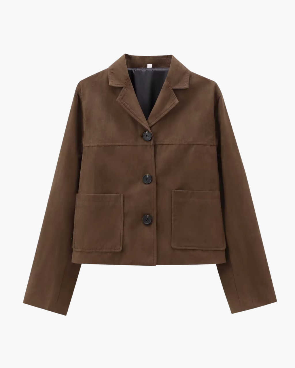 All-Match Old Money Style Bruin Suède Korte Jas voor Dames