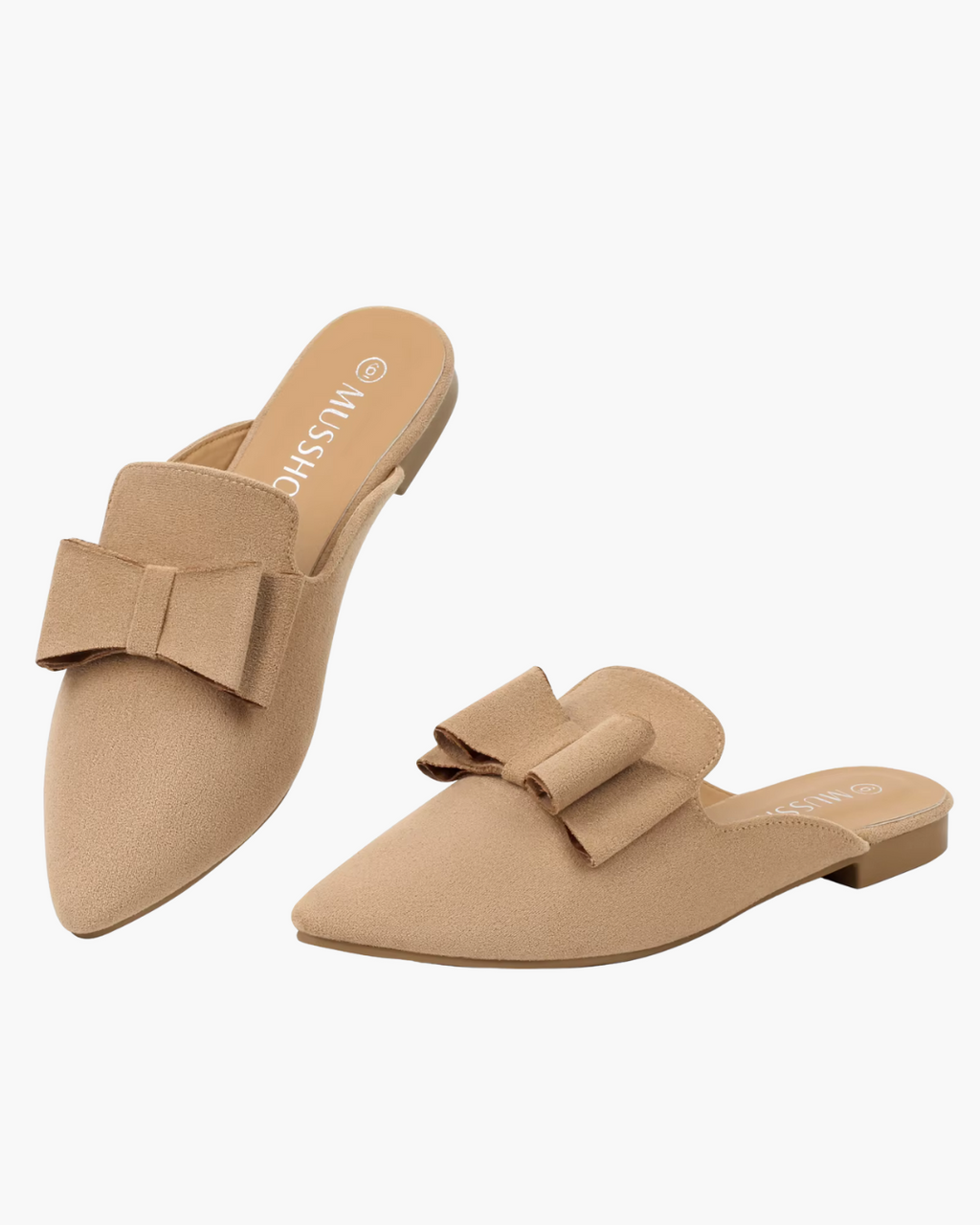 Comfortabele Beige Suède Instappers voor Dames