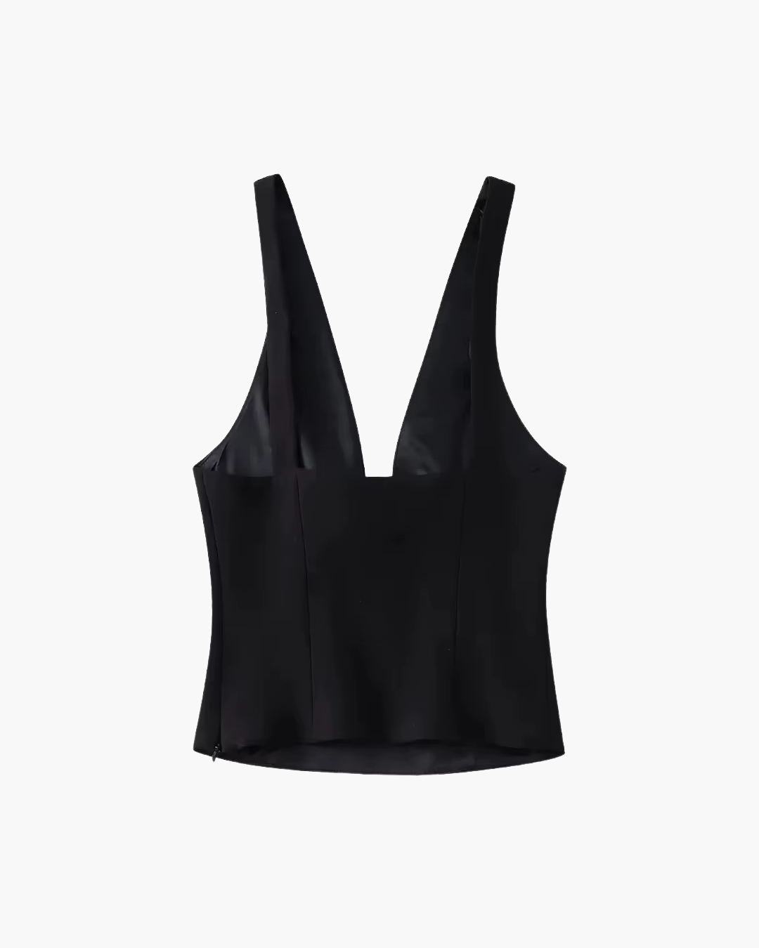 Strass Strik Top met Open Rug en Rits voor Dames