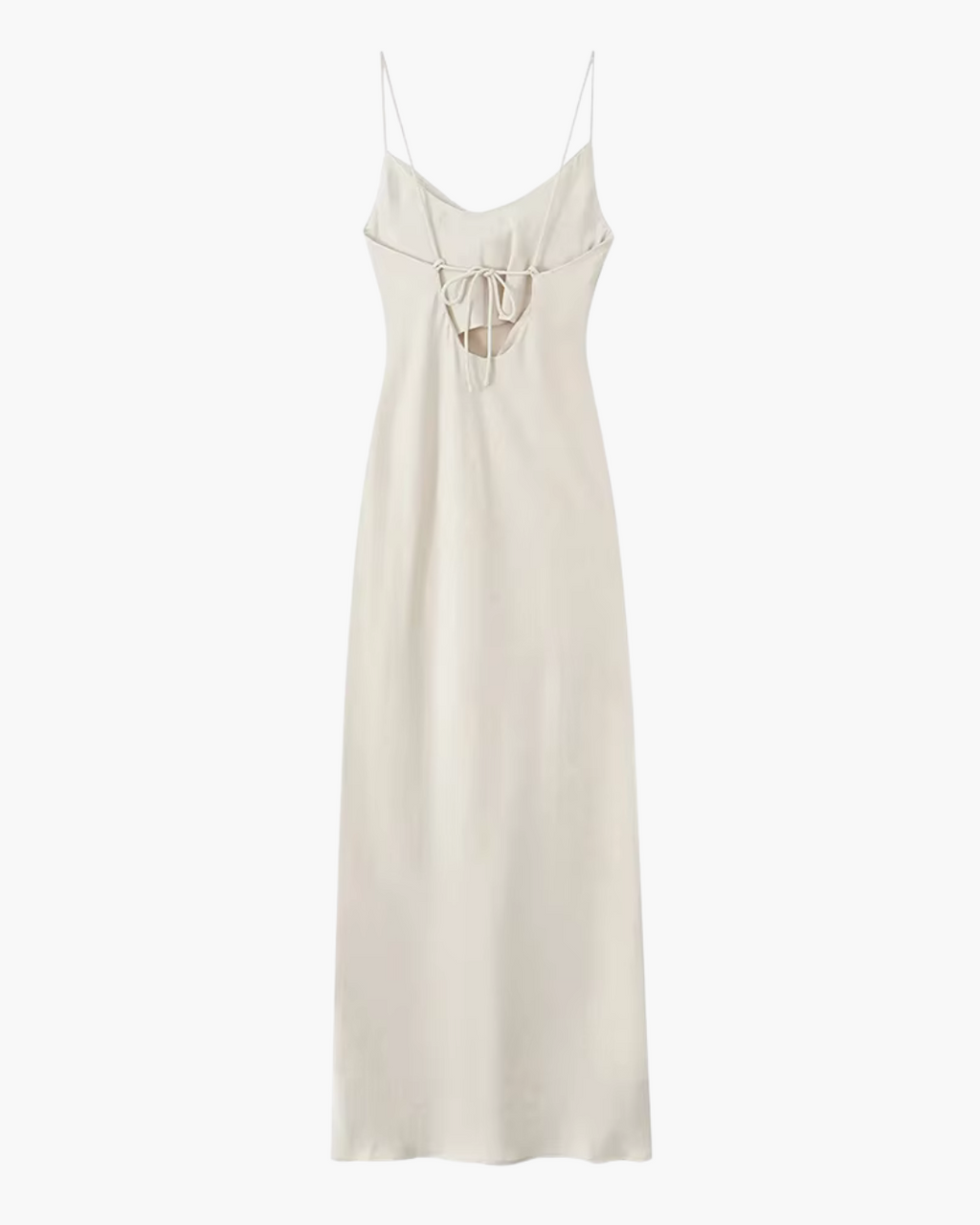 Satijnen Avondjurk met Spaghetti Bandjes voor Dames