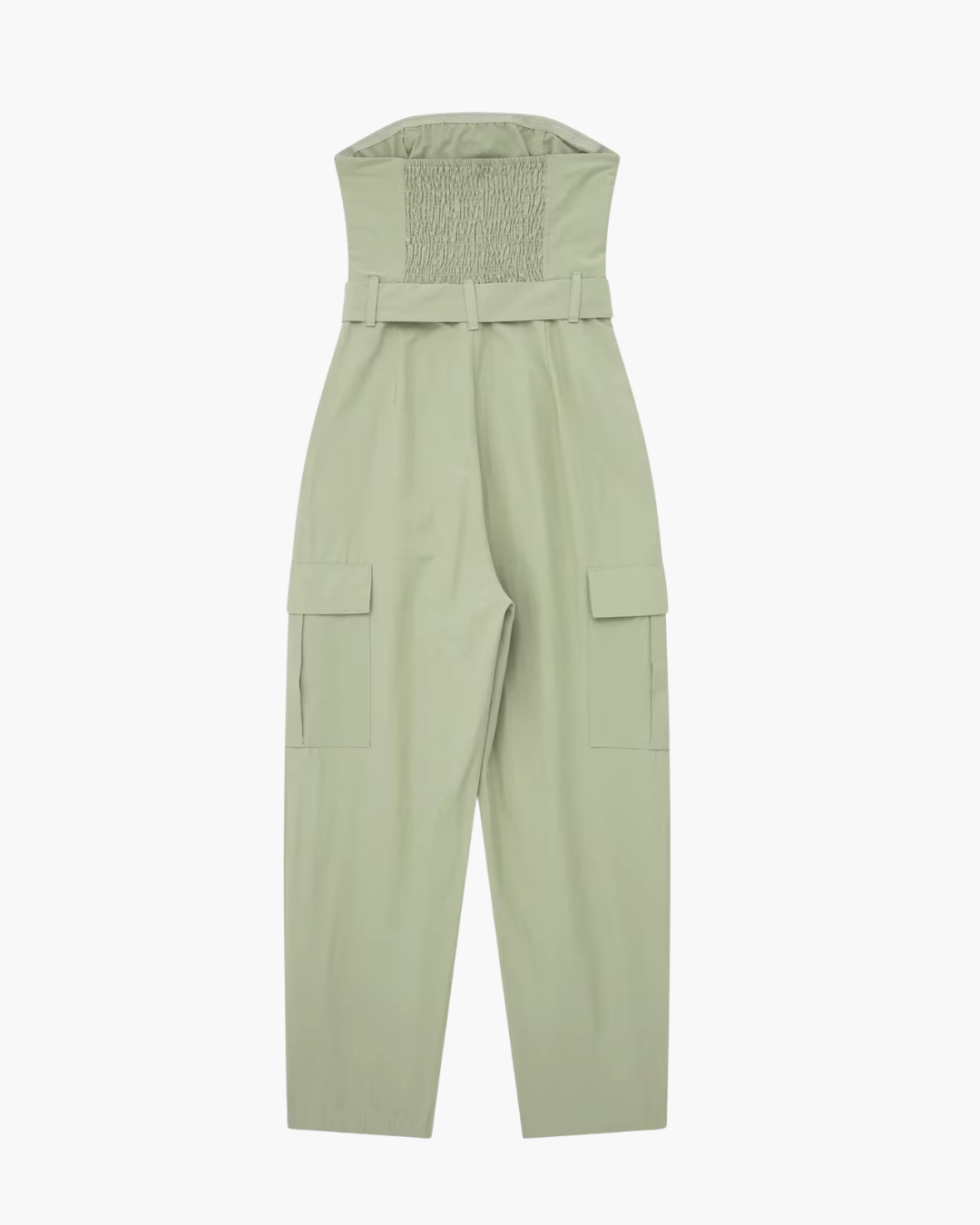 Mouwloze Cargo Jumpsuit met Riem en Zakken voor Dames