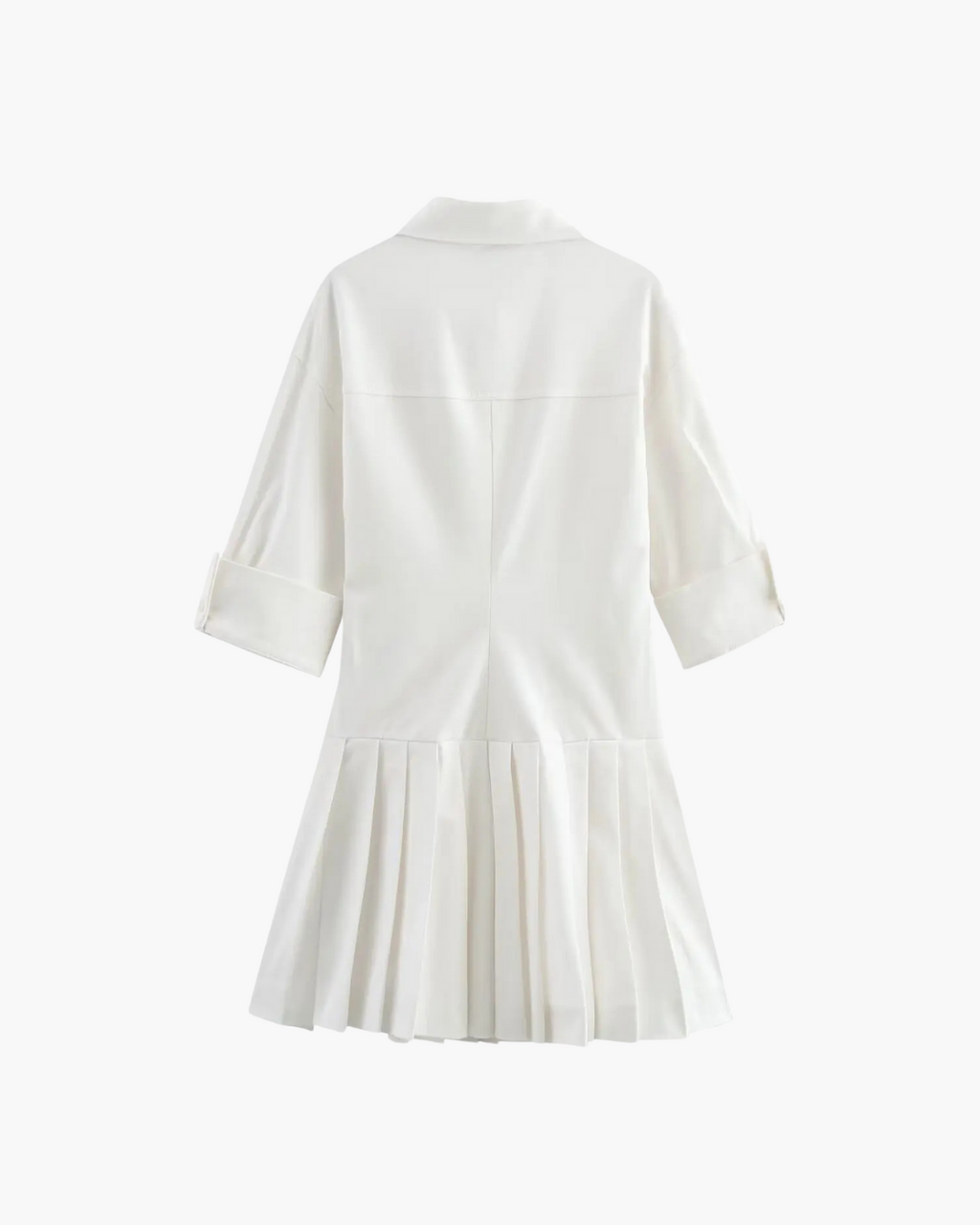 Zomerjurk Shirtstijl met Kraag en Knoopsluiting met Broekje voor Dames