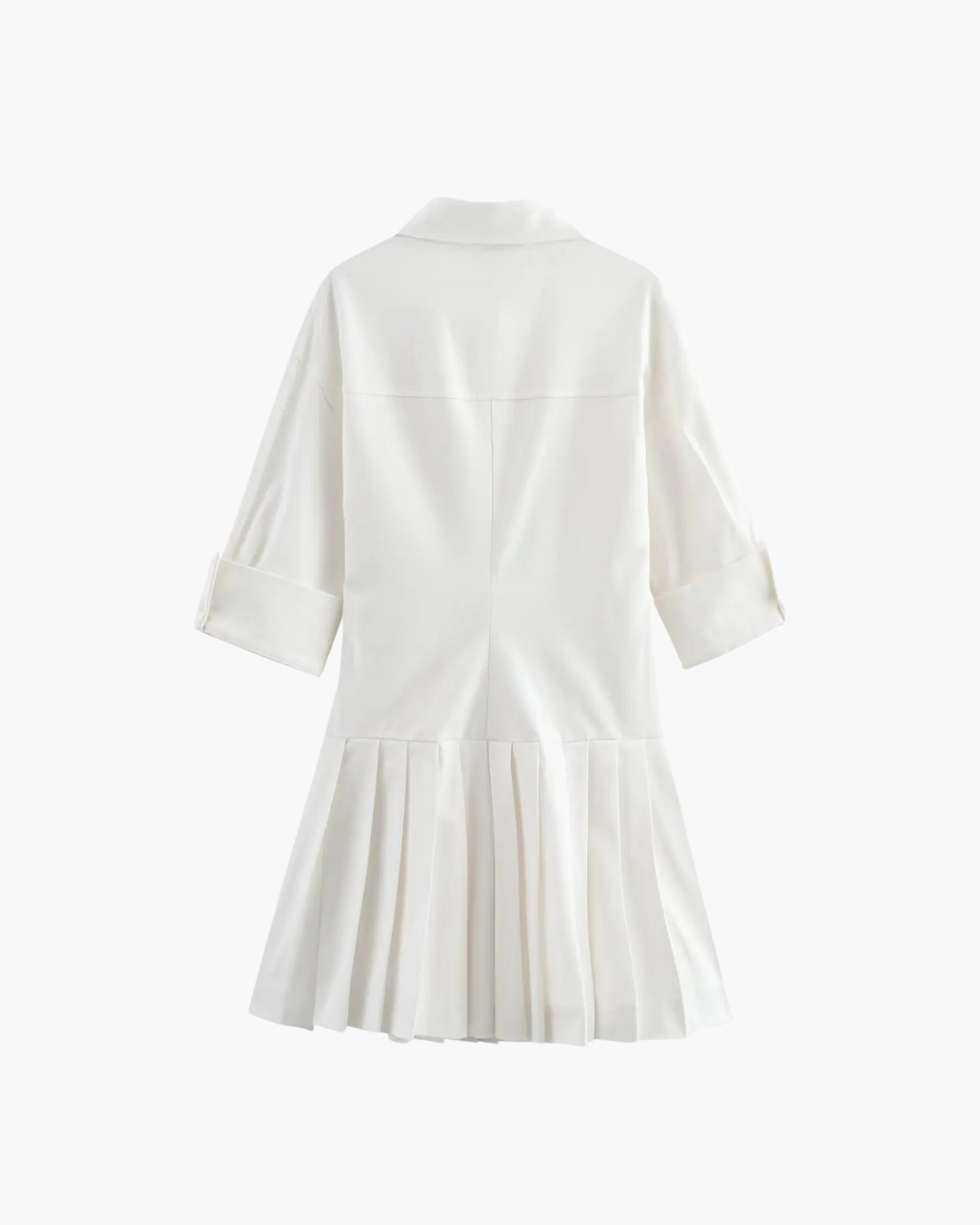 Zomerjurk Shirtstijl met Kraag en Knoopsluiting met Broekje voor Dames