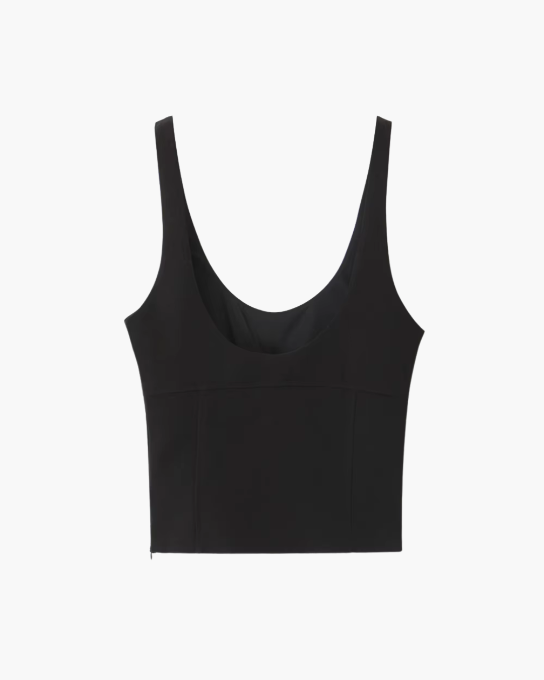 Zwarte Slim Fit Korte Tanktop met Strik Detail voor Dames
