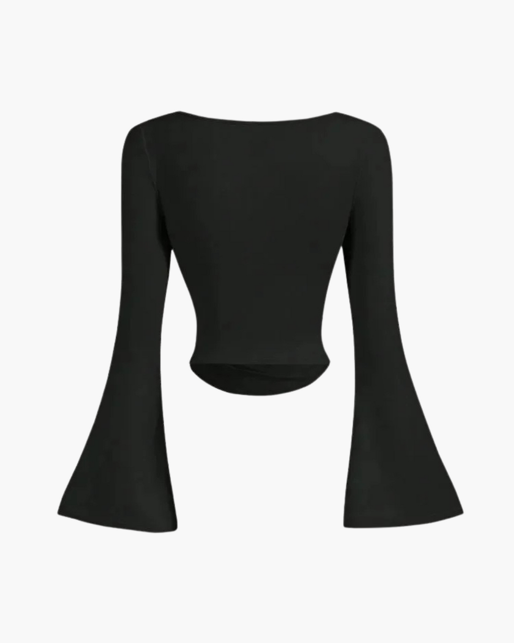 Slim Fit Flare T-shirt met Ronde Hals en Ruches voor Dames