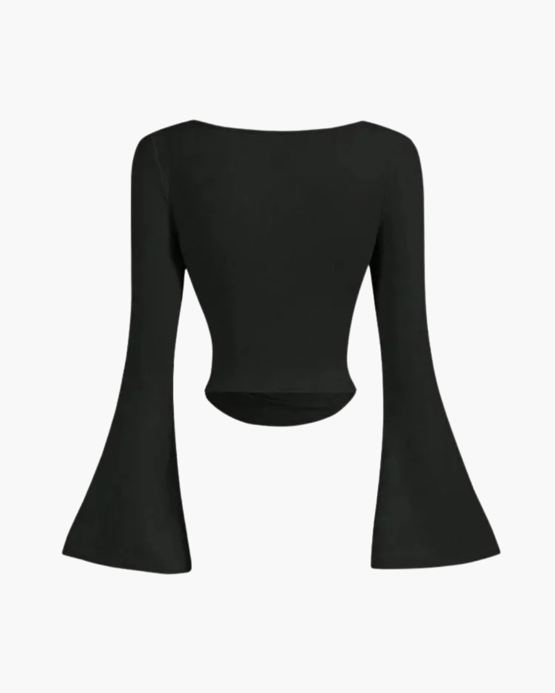 Slim Fit Flare T-shirt met Ronde Hals en Ruches voor Dames