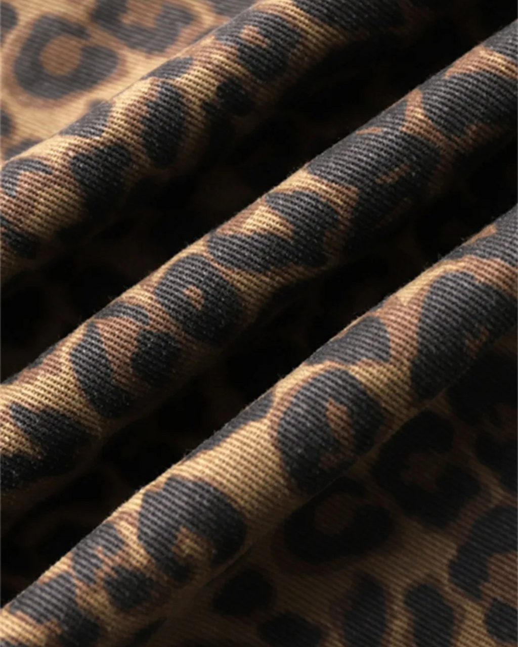 Panterprint Spijkerbroek met Rechte Pasvorm voor Dames