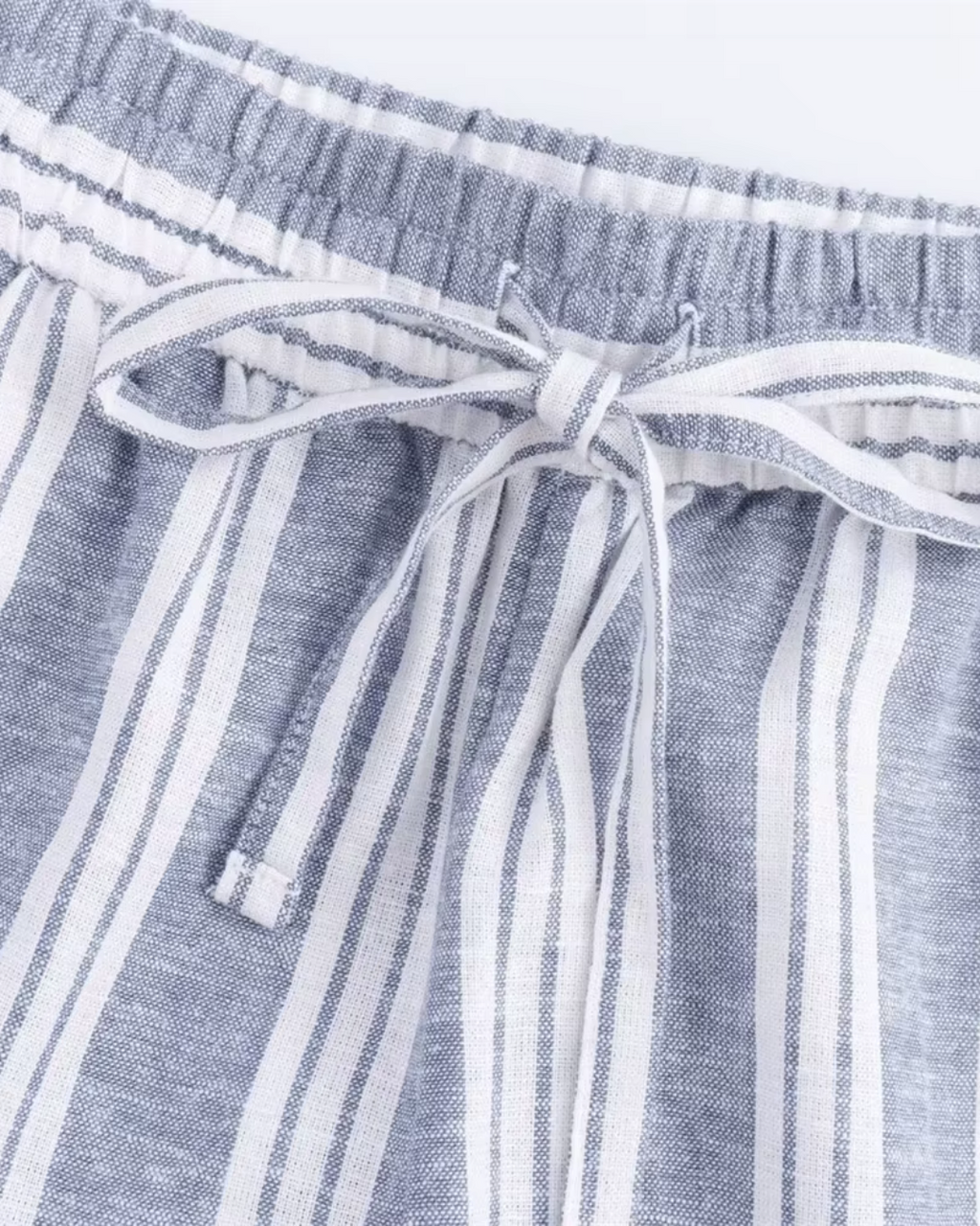 Casual Eenvoudige En Veelzijdige Linnen Blended Gestreepte Broek voor Dames