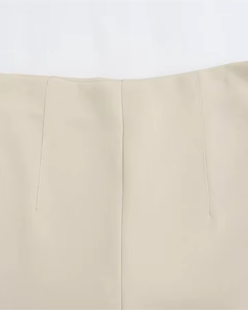 Hoge Taille Beige Wijde Pijpen Broek voor Dames