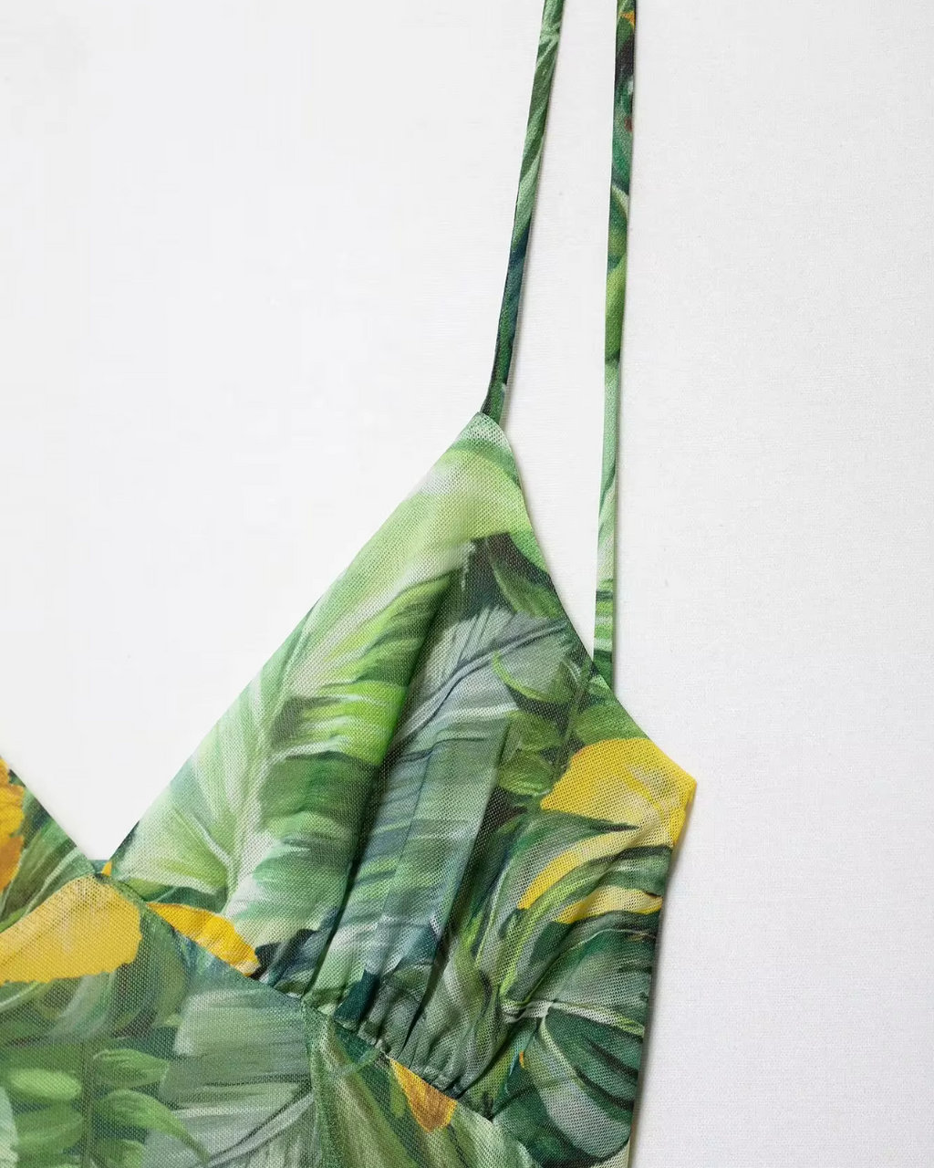 Mouwloze Mini-jurk met Print en Open Rug voor Dames