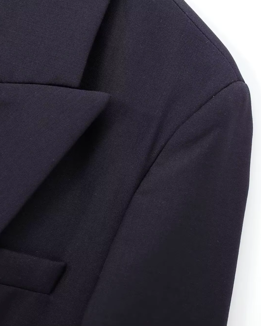 Elegante Luxe Marine Blauwe Blazer en Broek Set voor Dames