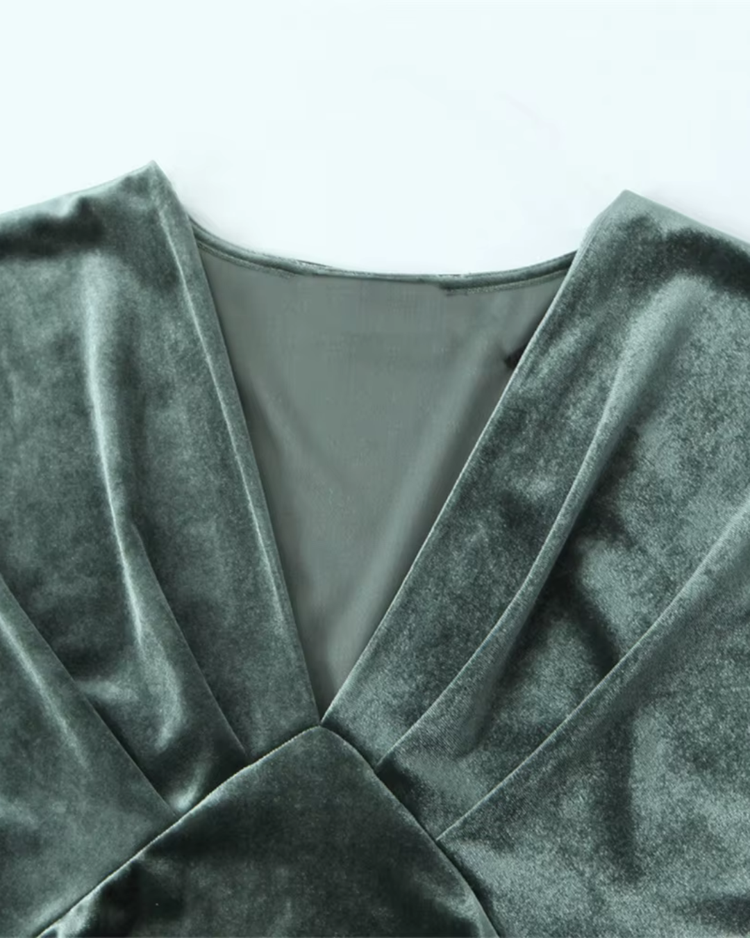 Minimalistische Fluwelen Slim Fit Jurk voor Dames