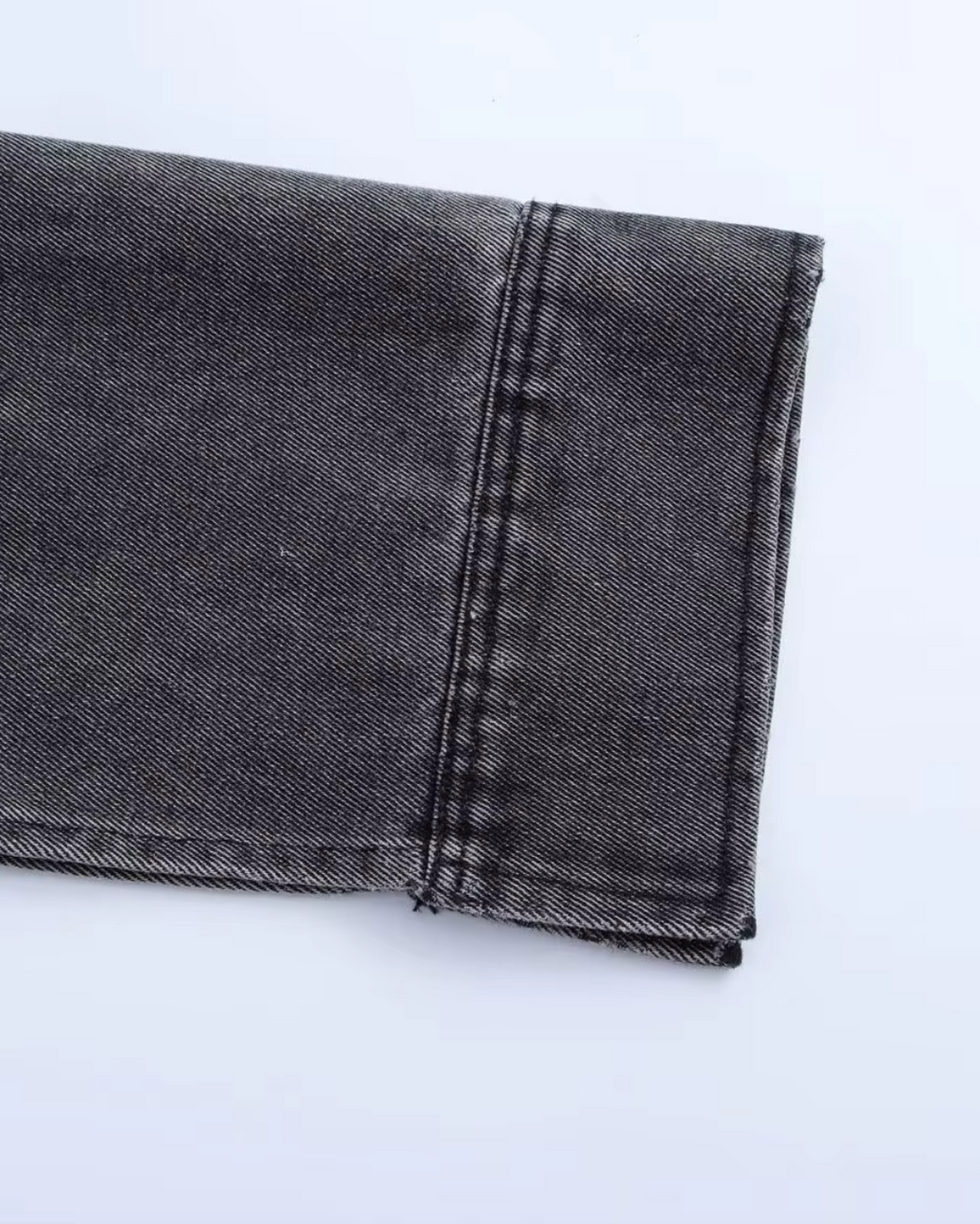 Oversized Zwarte Denim Tweedelige Set voor Dames