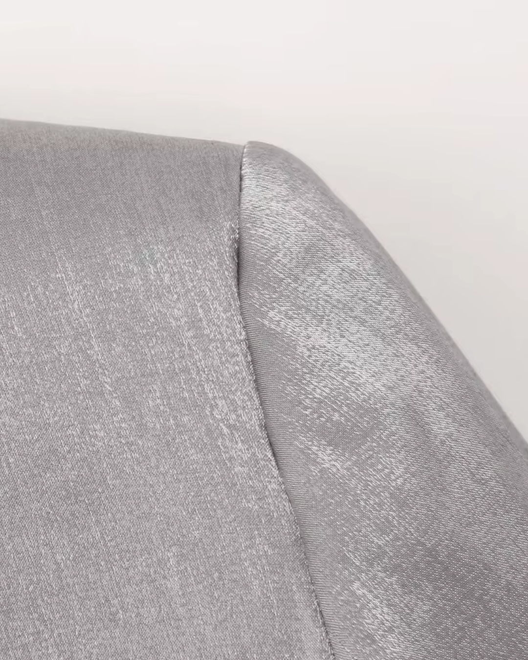 Satijnen Grijze Tweedelige Blazer en Broek Set voor Dames