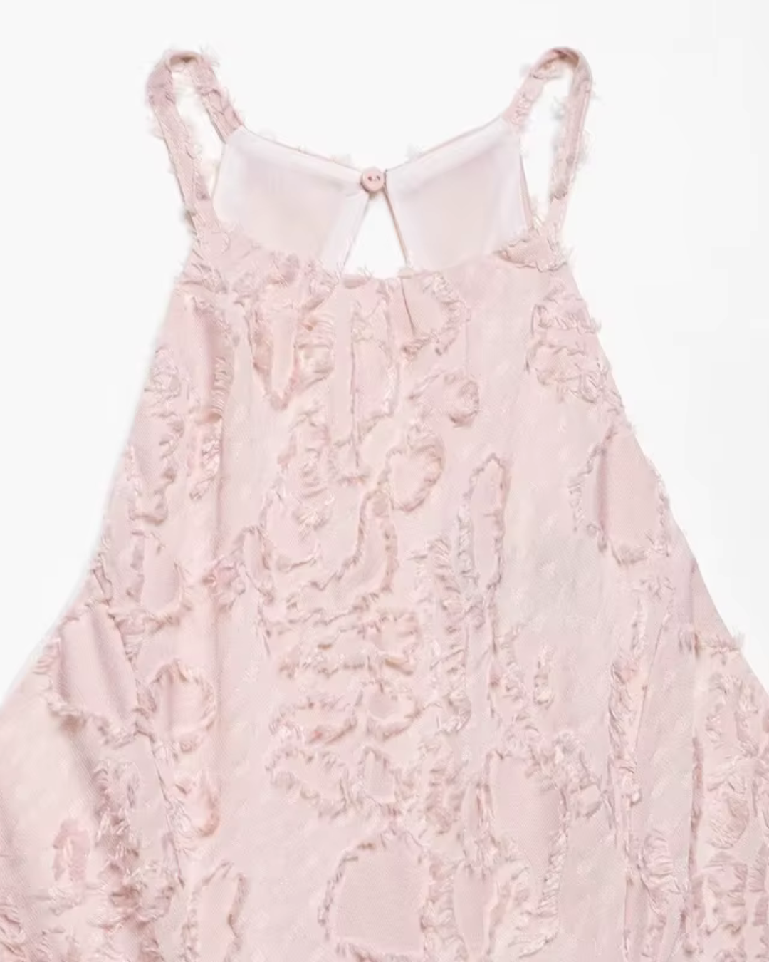 Getextureerde Halter Maxi-Jurk met Open Rug voor Dames