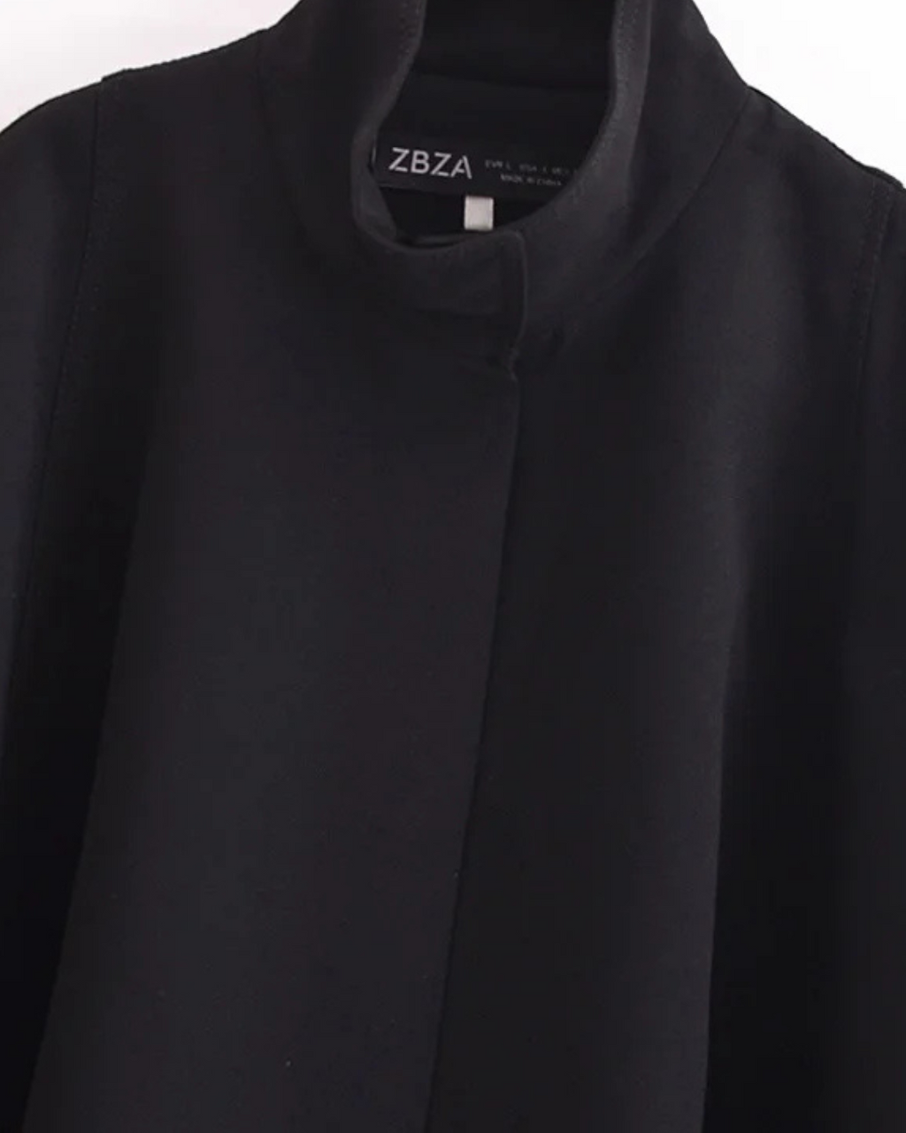 Zwarte Oversized Cropped Cape Jas voor Dames