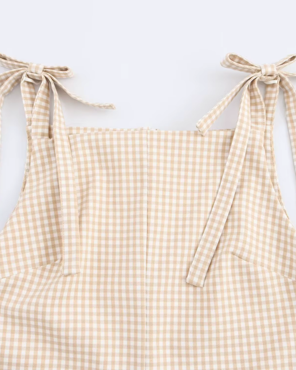 Mini Jurk met Strikband en Vierkante Kraag voor Dames