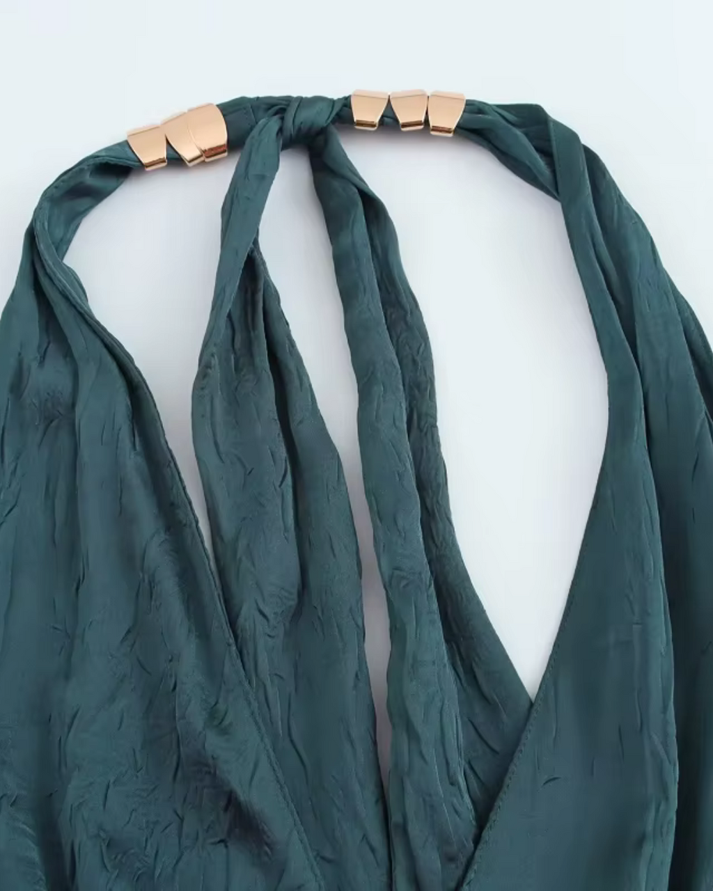 Groene Halter Maxi-Jurk zonder Mouwen voor Dames