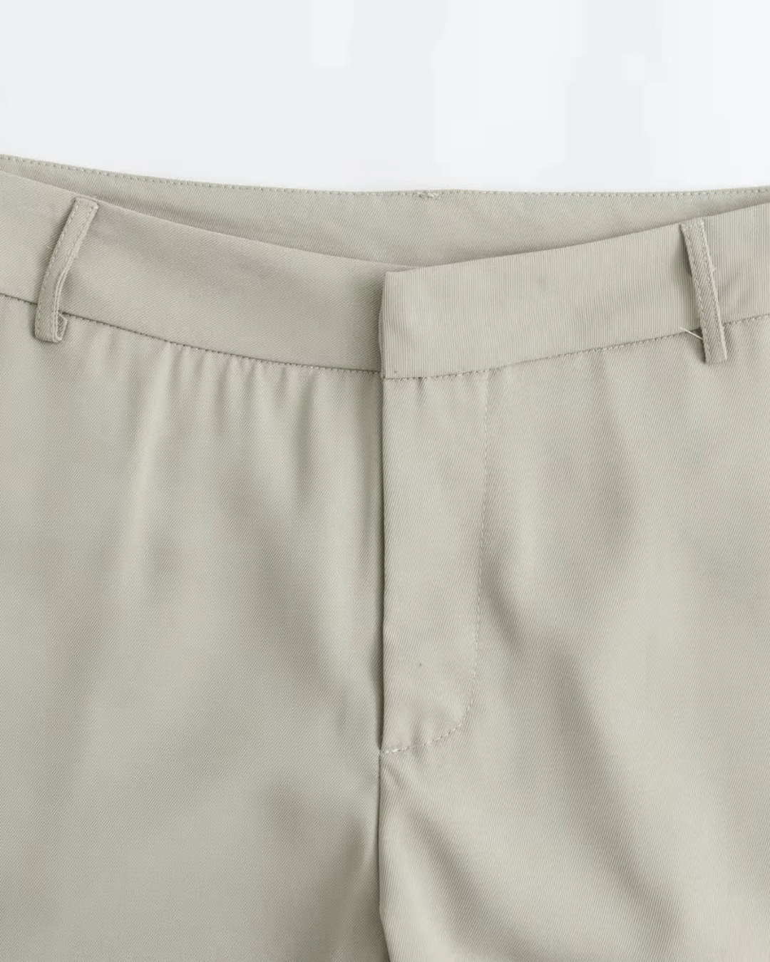 Vintage Beige Casual Pantalon met Hoge Taille voor Dames