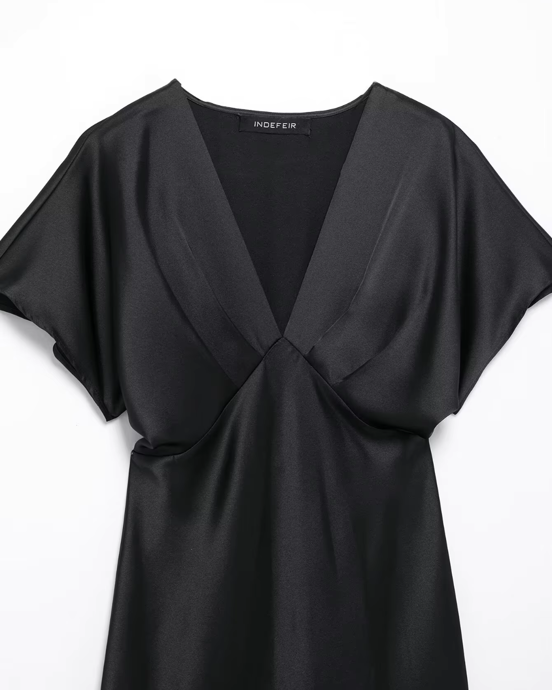 Zwarte Satijnen Zomer Jurk voor Dames