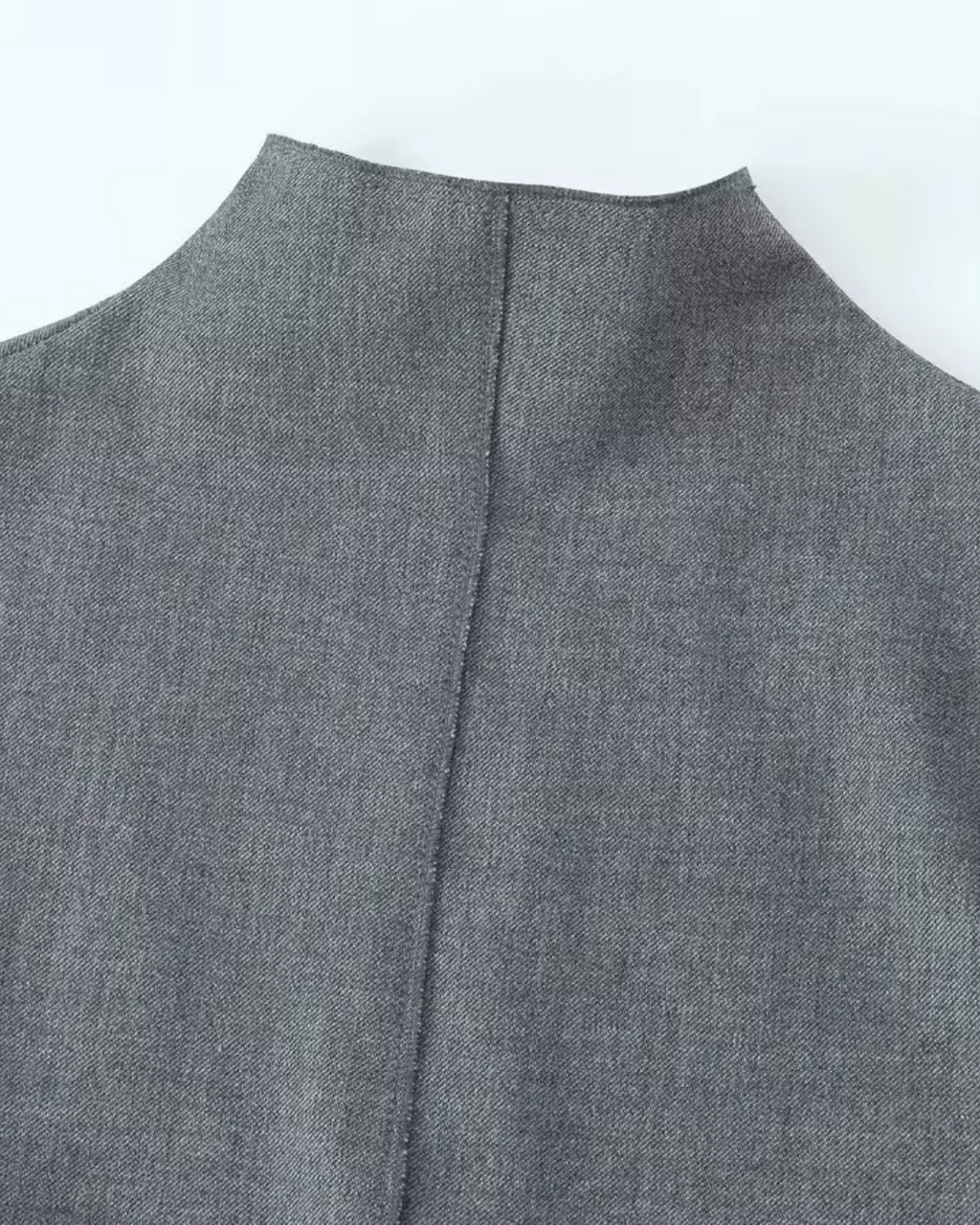 Vintage Grijze Mouwloze Jurk met Split en O-Hals Voor Dames