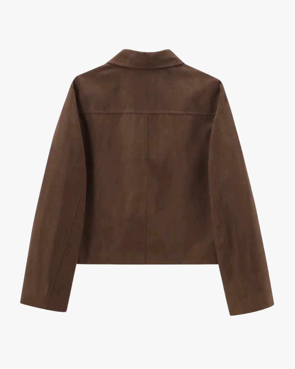 All-Match Old Money Style Bruin Suède Korte Jas voor Dames