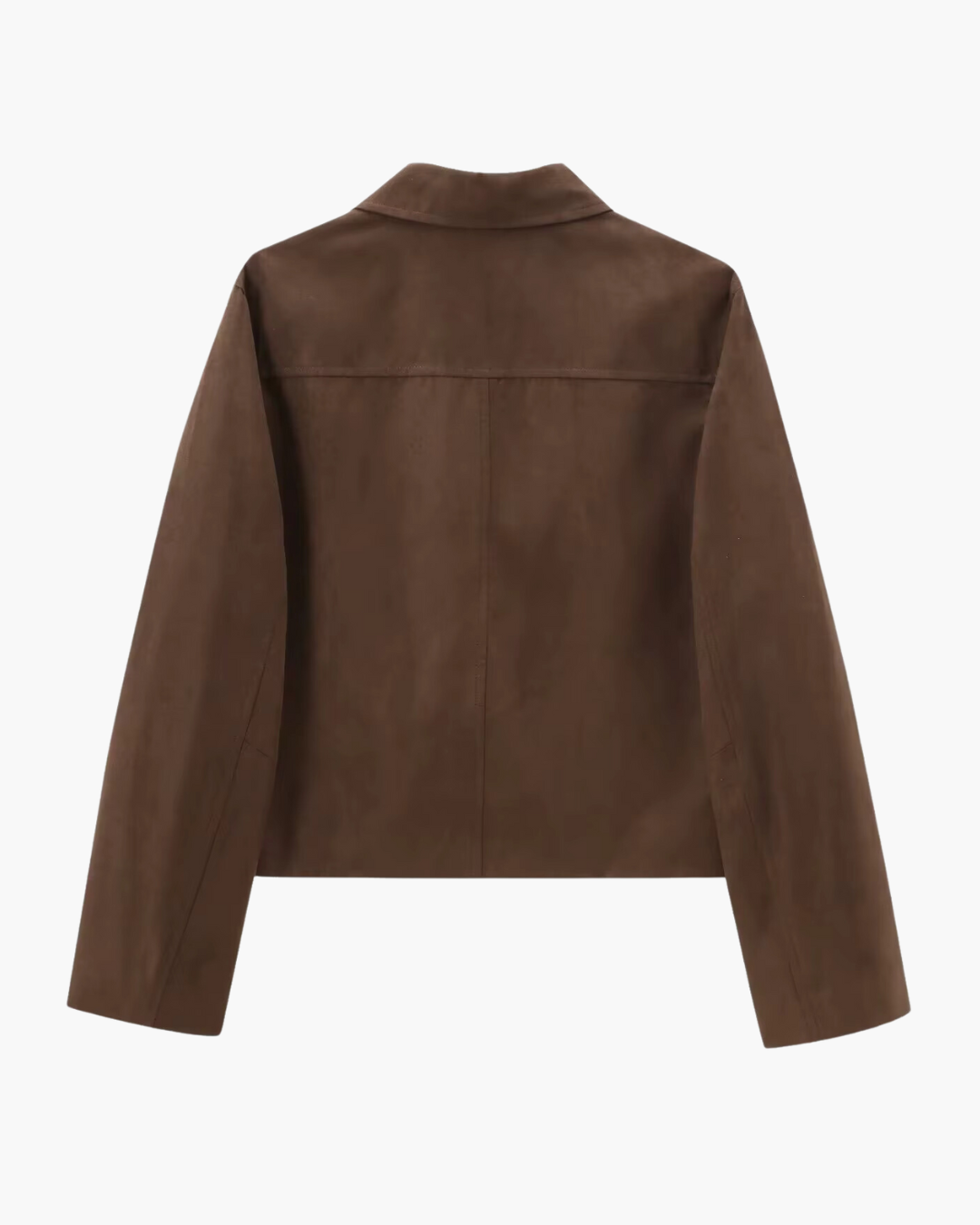 All-Match Old Money Style Bruin Suède Korte Jas voor Dames