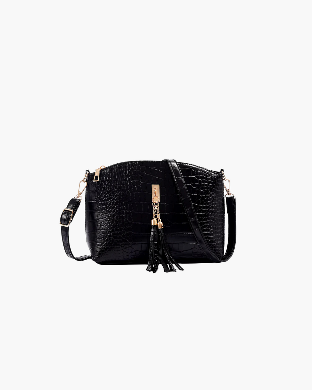 Vierdelige set Krokodillenpatroon met Schoudertas, Handtas, Clutch en Portemonnee