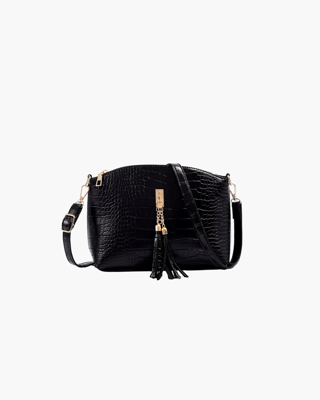 Vierdelige set Krokodillenpatroon met Schoudertas, Handtas, Clutch en Portemonnee