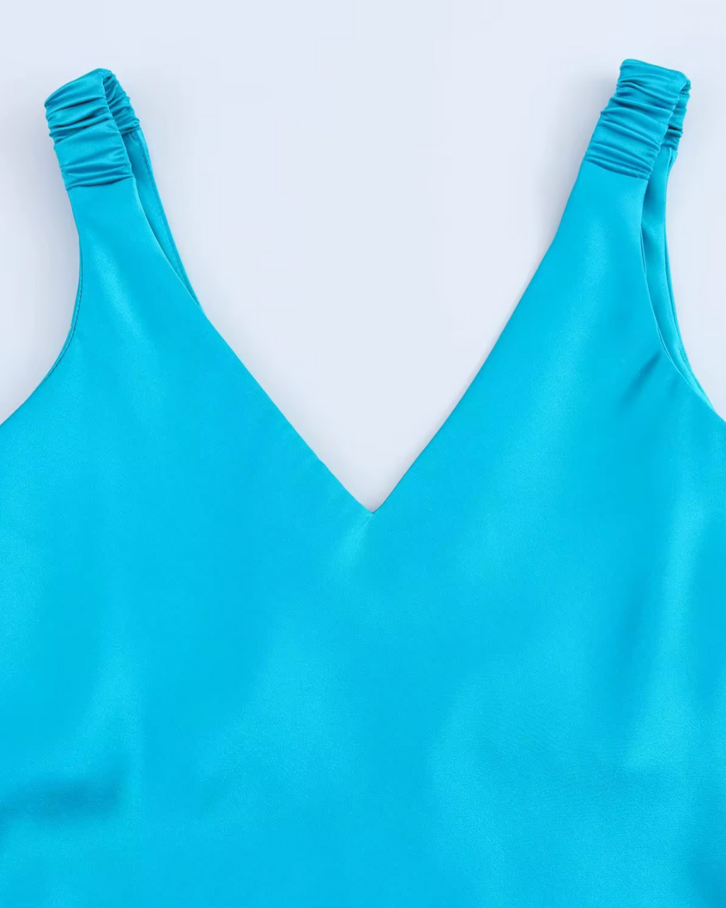 Blauwe Satijnen Jarreteljurk voor Dames