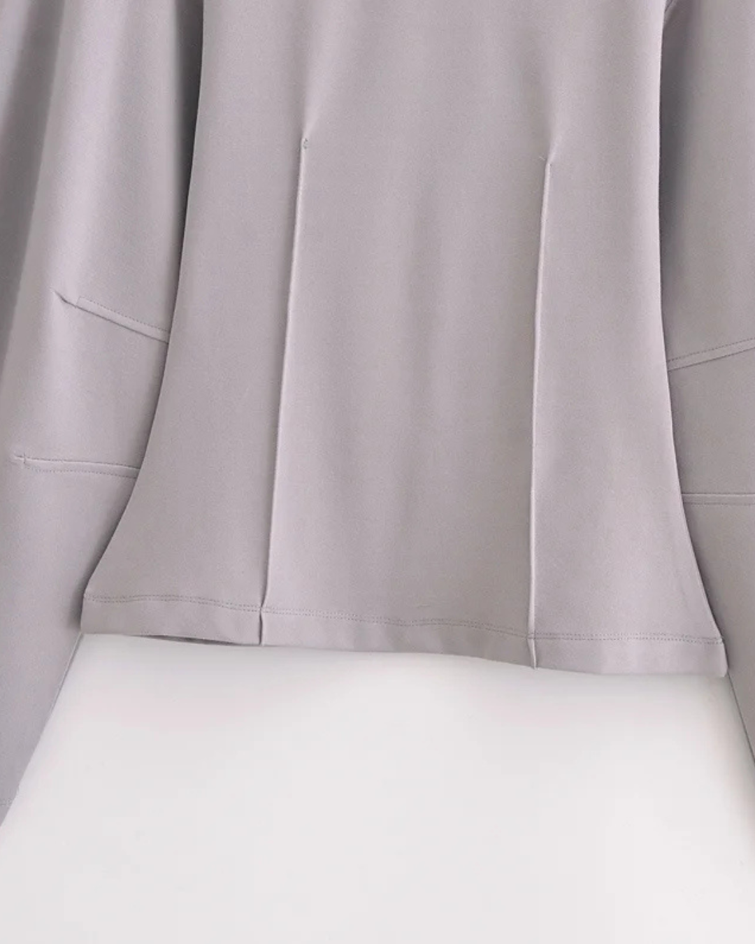 2-Delige Set met Slim Fit Top en Broek in Stretchstof voor Dames