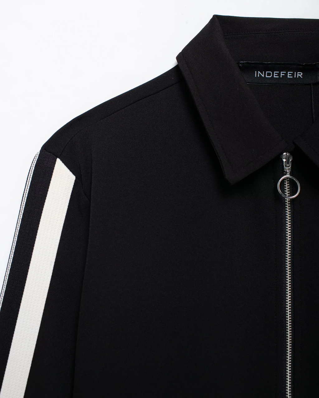 Trendy 2-Delige Set - Zijstreep Ritsjack & Wijde Broek met Elastische Taille voor Dames